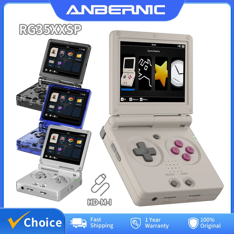 RG35XXSP Portable Flip Retro Handheld Game Console 3.5 Inch IPS Screen Linux System 3300Mah Supports 5G Wifi Bluetooth