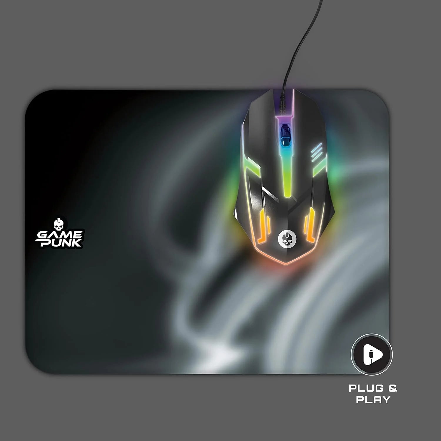 GAMEPUNK 4-Piece Pro Gaming PC Accessories Bundle with Mouse, Mousepad, Keyboard, and Headset