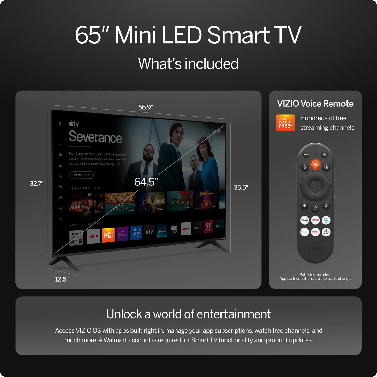 65 in Mini LED Quantum 4K QLED HDR Smart TV, New 2026, VQM65C-10