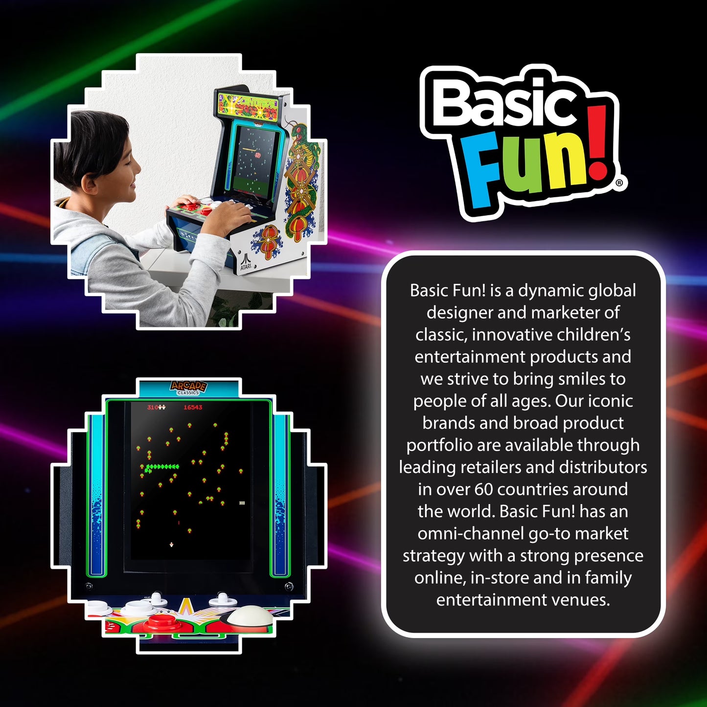 Arcade Classics Atari Centipede Counter Series Arcade Game with 8 Inch Screen