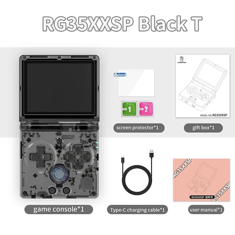 RG35XXSP Portable Flip Retro Handheld Game Console 3.5 Inch IPS Screen Linux System 3300Mah Supports 5G Wifi Bluetooth