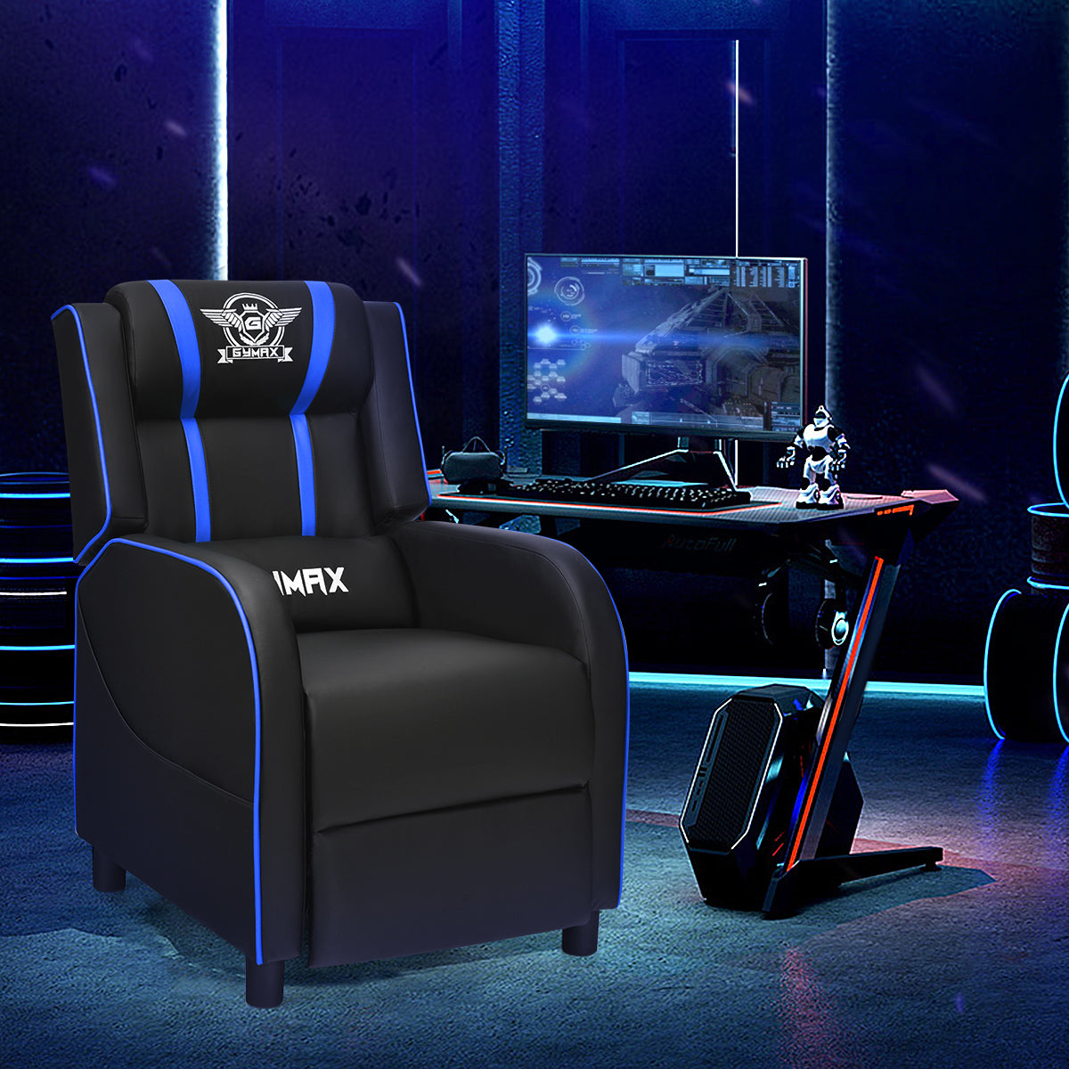 Massage Gaming Recliner Chair Racing Single Lounge Sofa Home Theater Seat