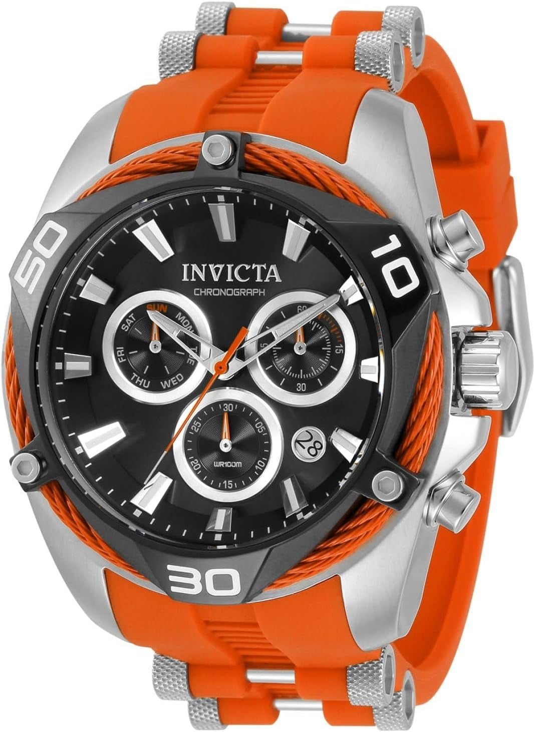 Mens Bolt Quartz Watch, Orange, 31314