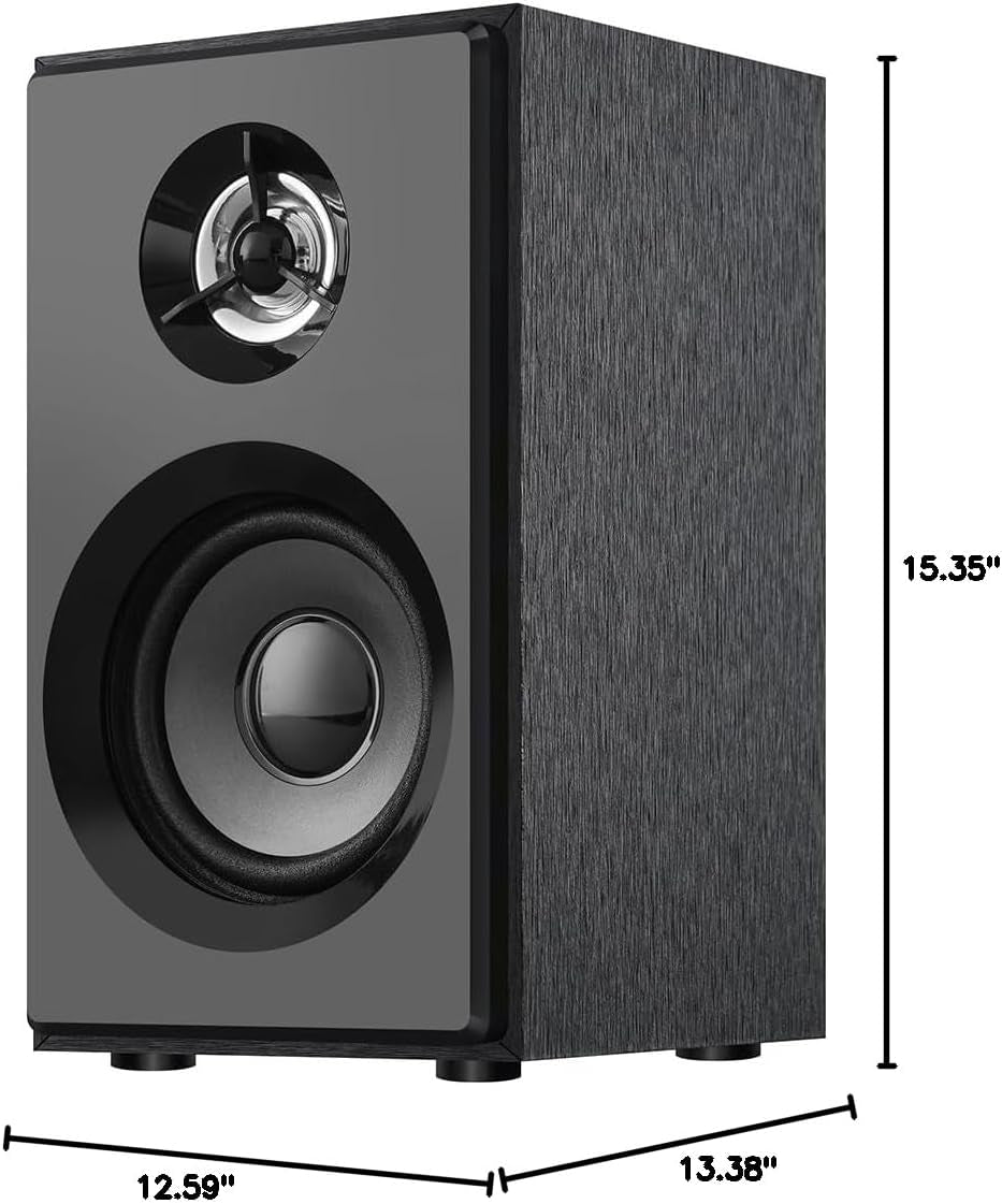 5.1 Home Theater Surround Sound System with 5.5-Inch Subwoofer | 200W Peak Power, Five 2.5-Inch Speakers, MDF Cabinets, USB, RCA, AUX and Wireless Audio Inputs