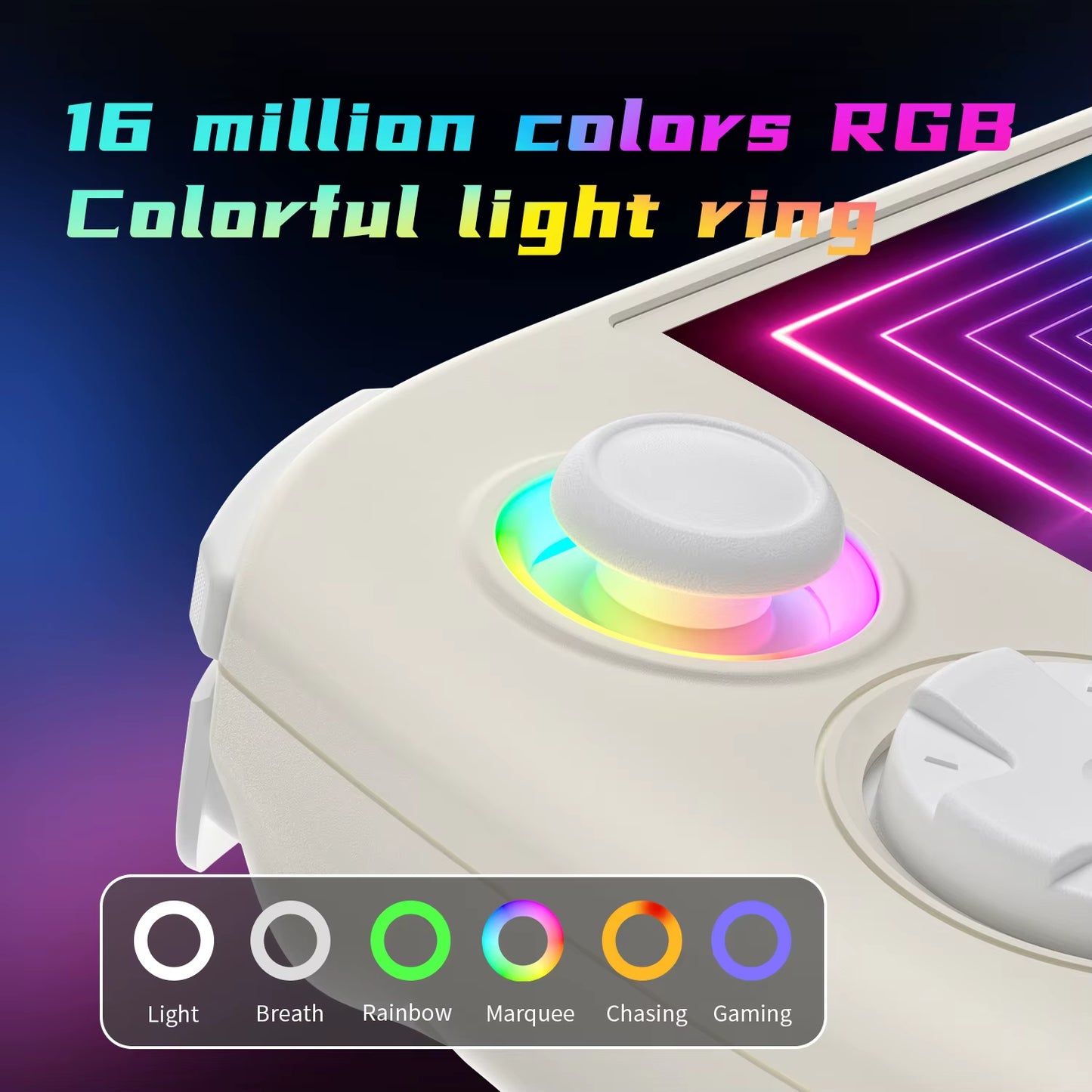 Rgcube Handheld Game Console Android 13 Game Player 3.95" IPS Screen Unisoc T820 RGB Lighting RG Cube Dual High-Speaker