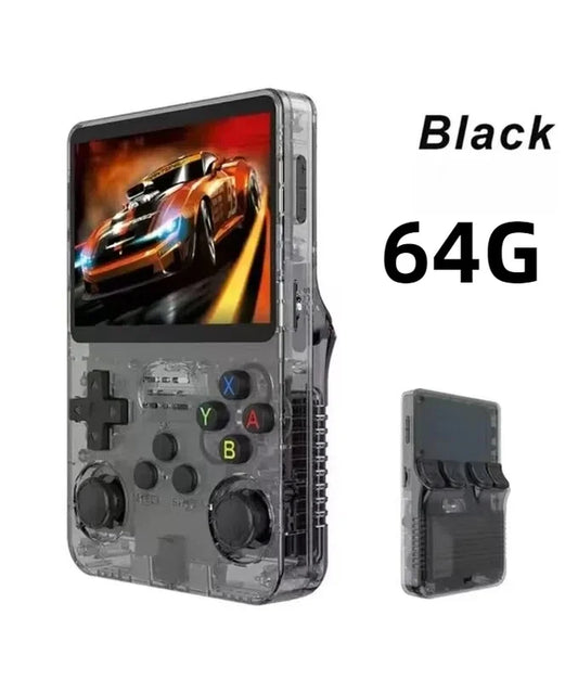 Open Source R36S Retro Handheld Game Console, Linux System, 3.5" IPS Screen, Portable Pocket Video Player, 64GB Preloaded Games