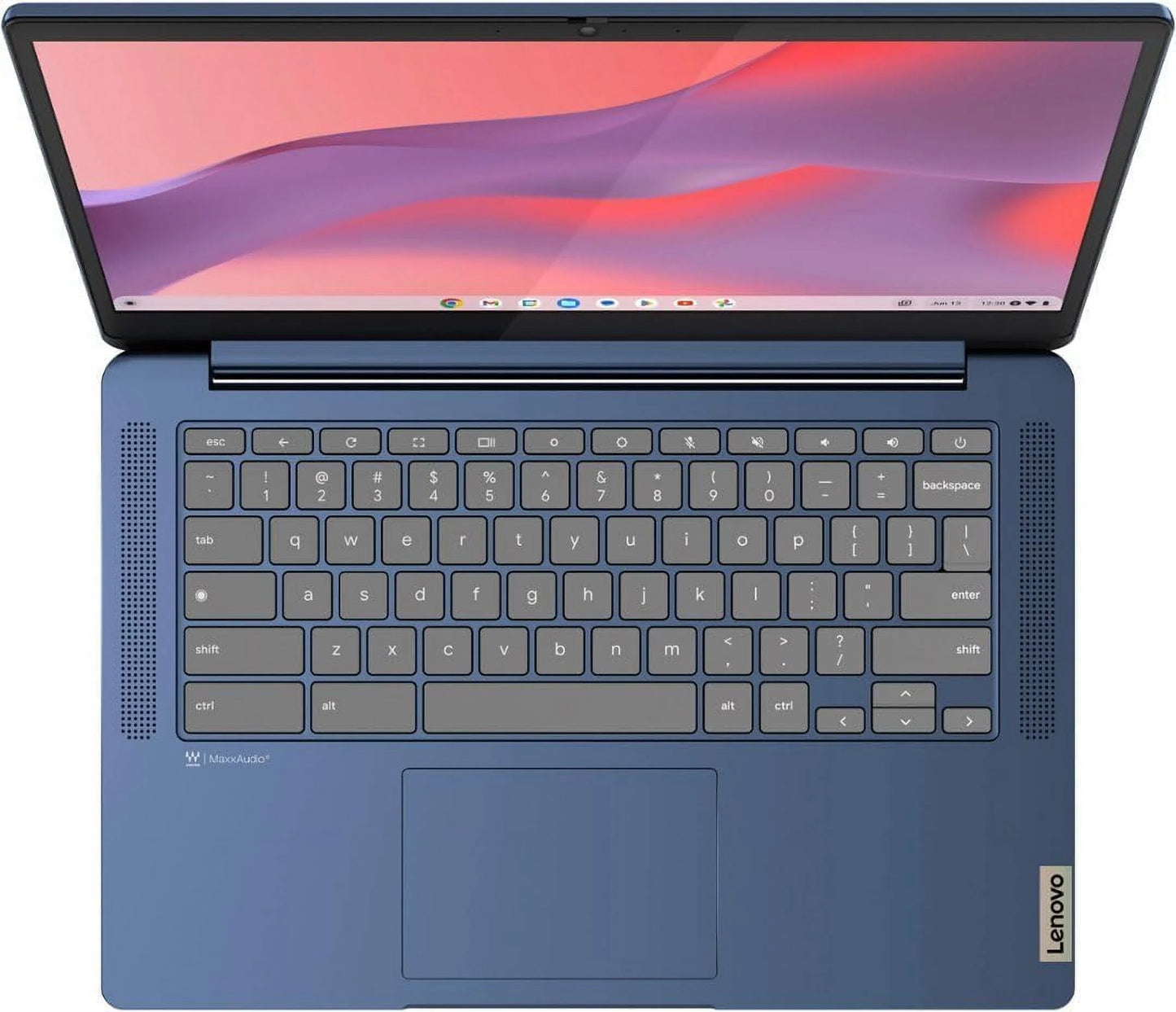 Slim 3 Chromebook Laptop for Business Student, 14'' FHD IPS Touchscreen, 8-Core Mediatek Kompanio 520 Processor, 4GB RAM, 64GB Emmc, Wi-Fi 6, Bluetooth, Chrome OS, Abyss Blue