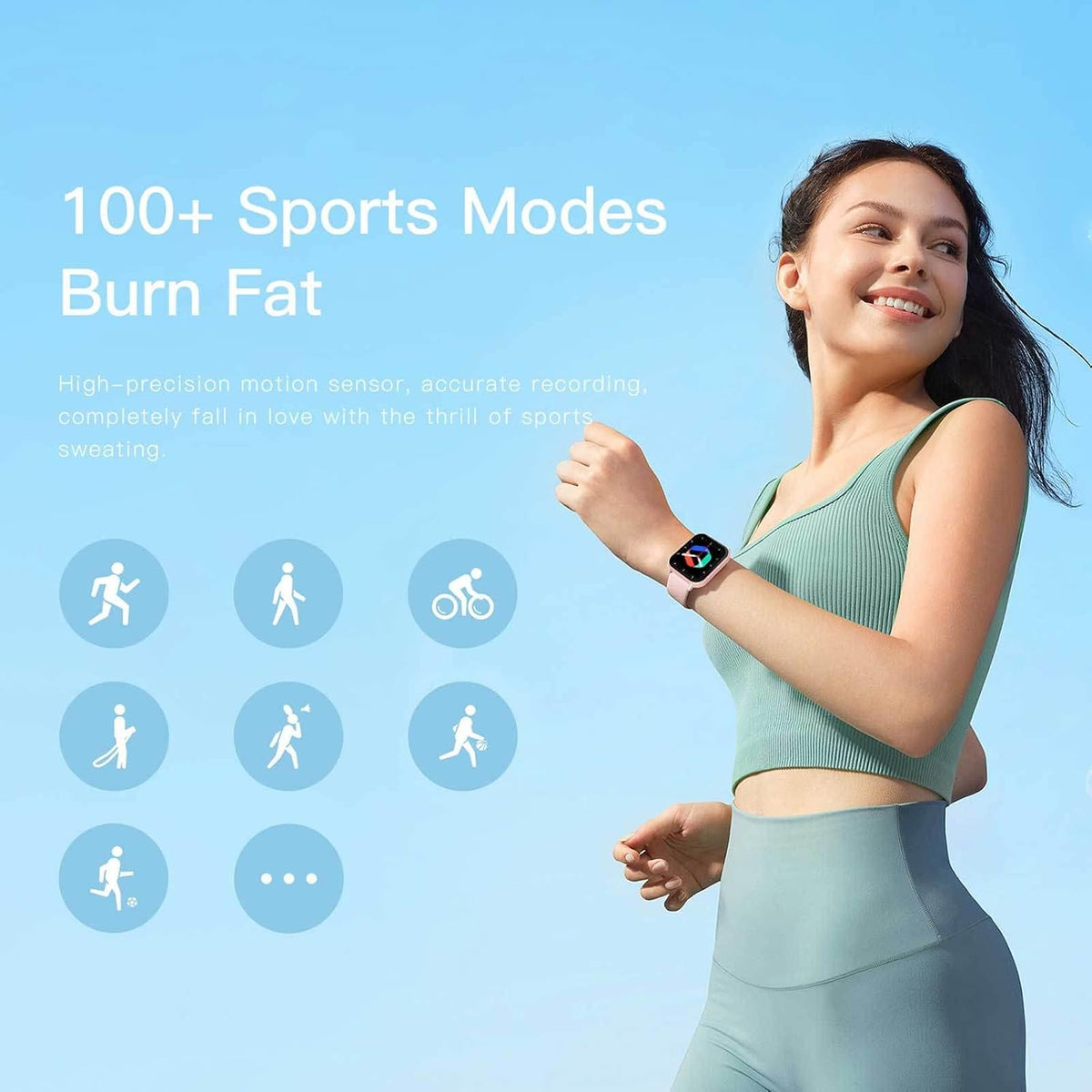 1.83" Smart Watch Answer/Make Calls, Full Touch Screen Bluetooth Smartwatch with AI Control 100+ Sports Mode GPS Fitness Tracker for Android Ios Phones Black