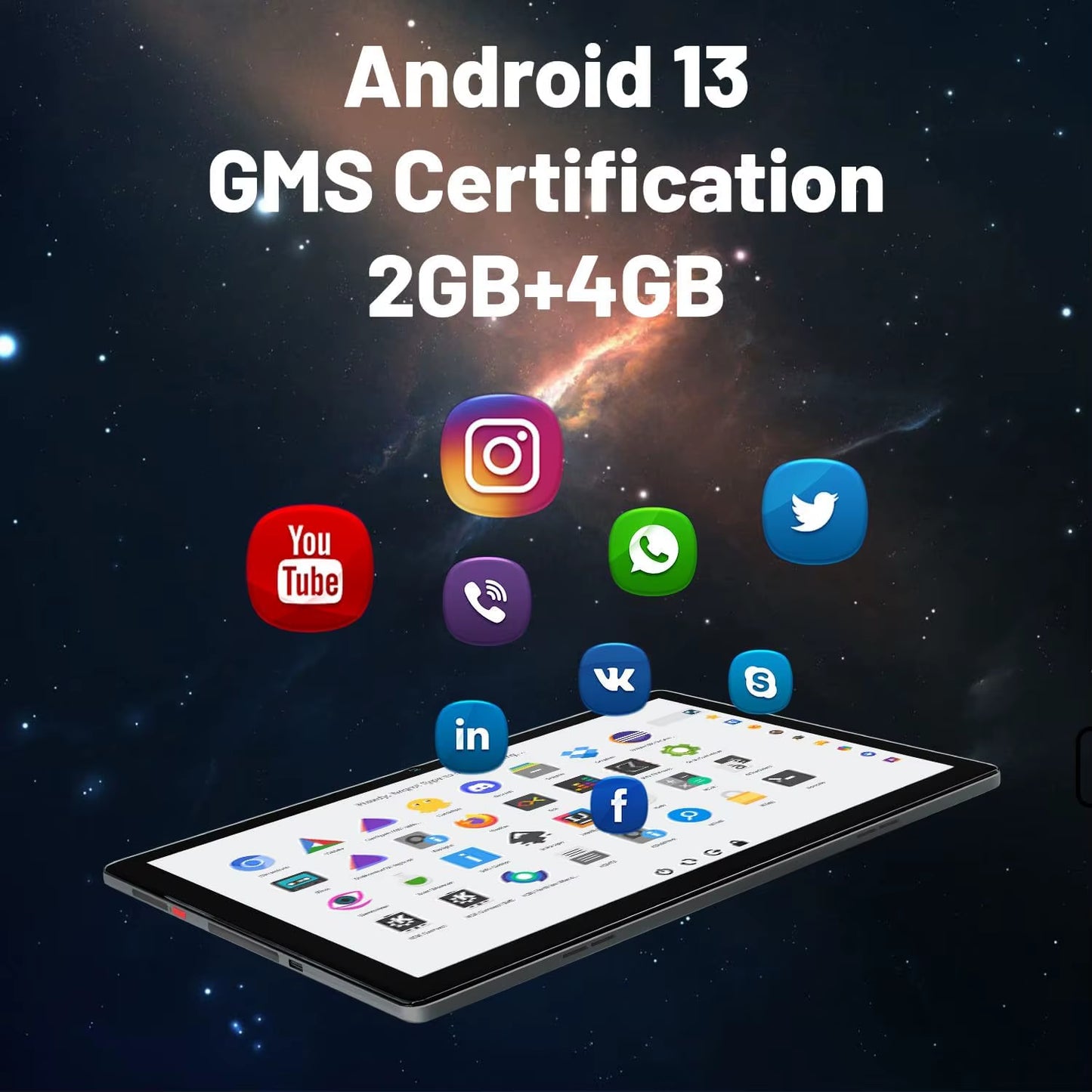 10 Inch Android Tablet Quad-Core 6GB RAM 64GB ROM to 128GB 5MP+8MP Dual Camera HD IPS Display Wifi Bluetooth PC Pad Tablets