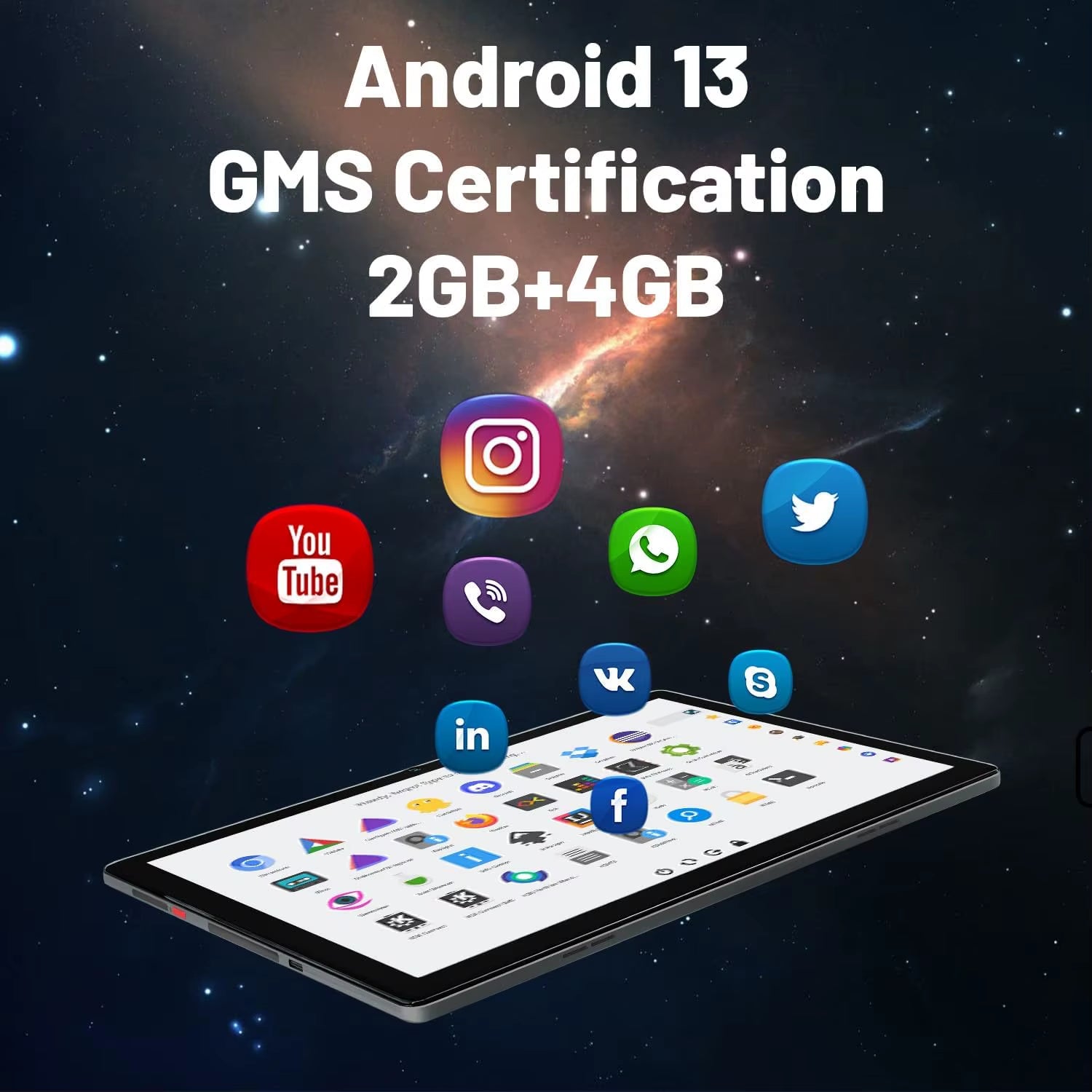 10 Inch Android Tablet Quad-Core 6GB RAM 64GB ROM to 128GB 5MP+8MP Dual Camera HD IPS Display Wifi Bluetooth PC Pad Tablets