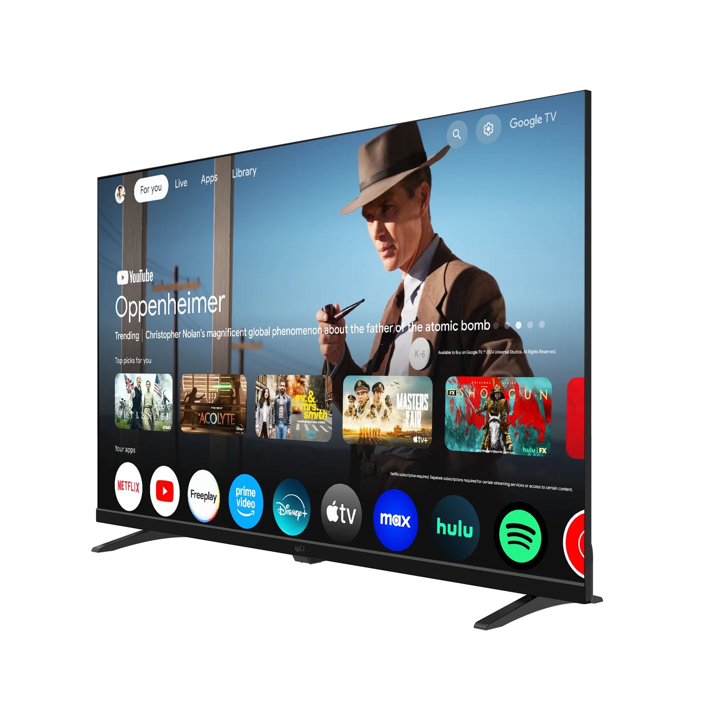 32-Inch Smart TV, 720P HD Google TV with Google Play Built-In Google Cast , Dolby Audio, Hdr 10, Flat Television with Assistant Voice Control