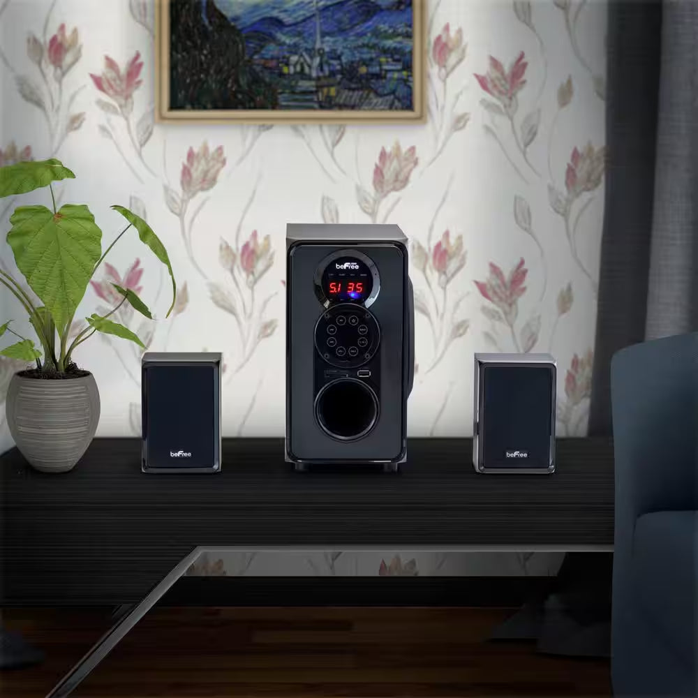 5.1-Channel Surround Sound Bluetooth Speaker System in Black