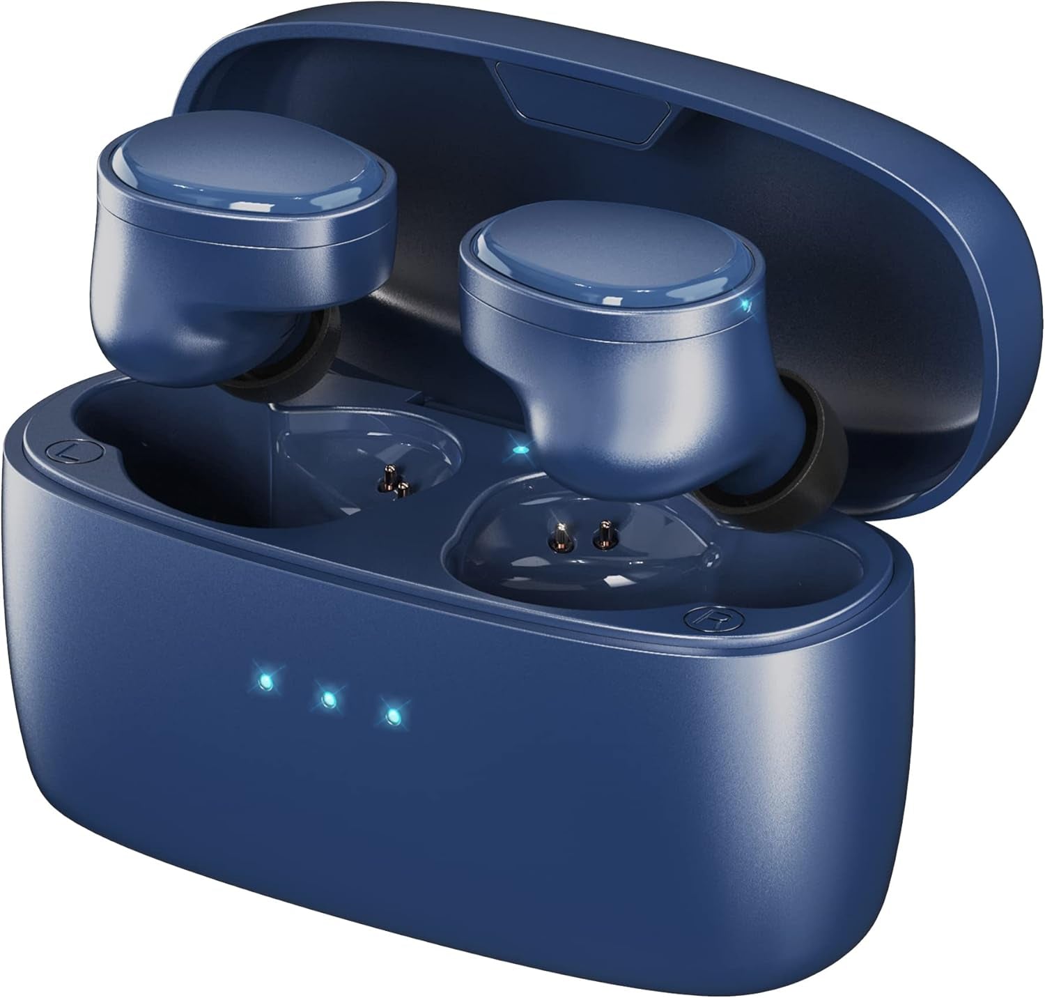 E9 True Wireless Earbuds, Royal Blue – Wireless In-Ear Headphones for Running and Sport – Bluetooth Earbuds with a Comfortable, Secure Fit, 30 Hour Battery, Great Sound