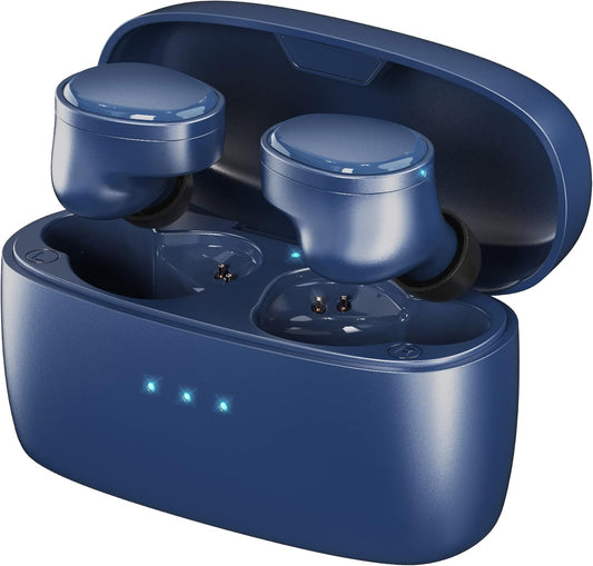 E9 True Wireless Earbuds, Royal Blue – Wireless In-Ear Headphones for Running and Sport – Bluetooth Earbuds with a Comfortable, Secure Fit, 30 Hour Battery, Great Sound