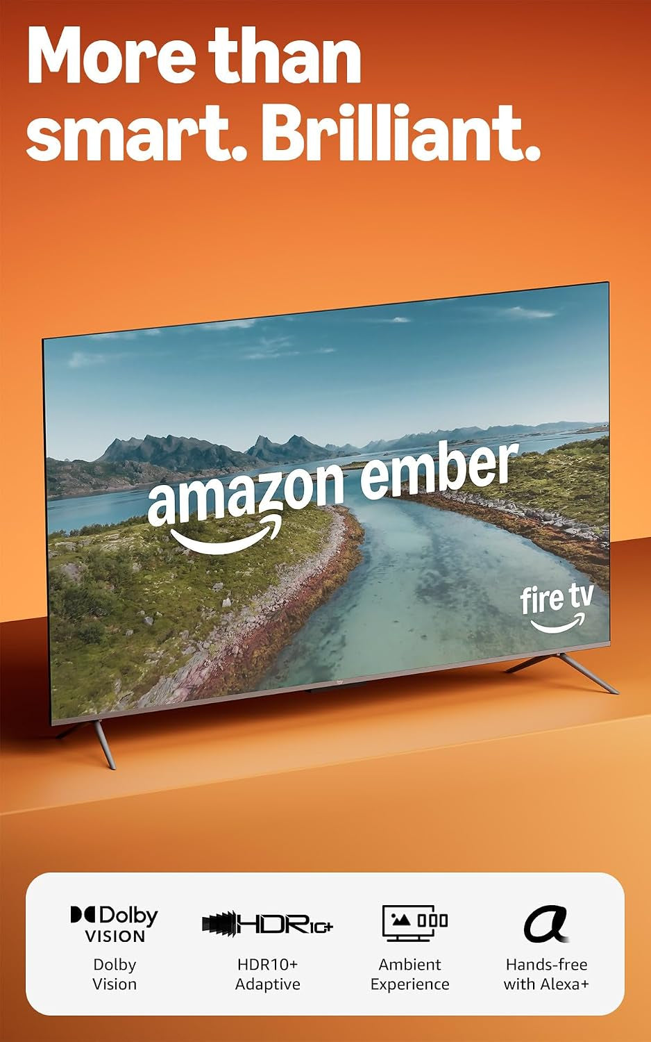 Ember 50" QLED Series with Fire TV (Newest Model), 4K Ultra HD Smart TV, HDR10+, Dolby Vision, Dolby Audio, Quad-Core Processor, Find Shows Faster with Alexa+