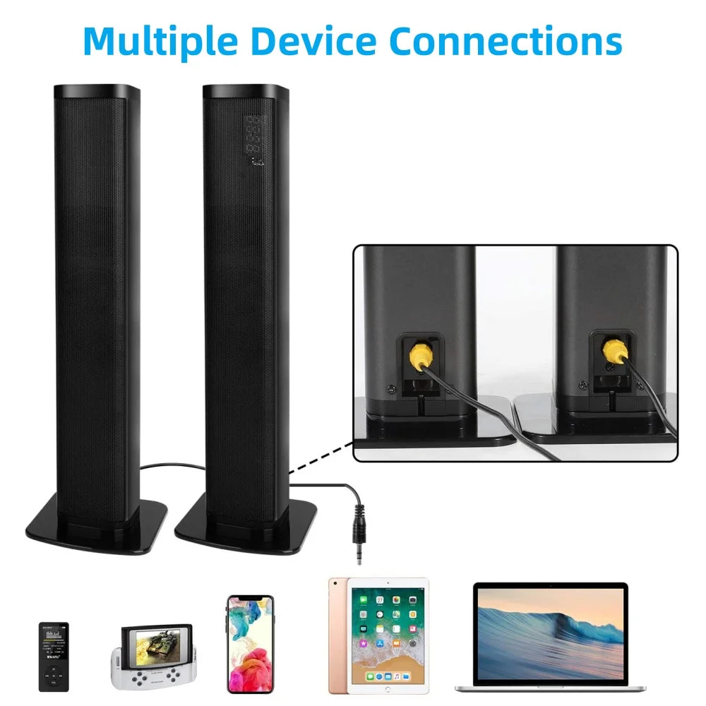 Sound Bar for TV 120W Wireless Bluetooth 5.0 Soundbars 3D Surround Sound System Home Theater Speaker Split Soundbar