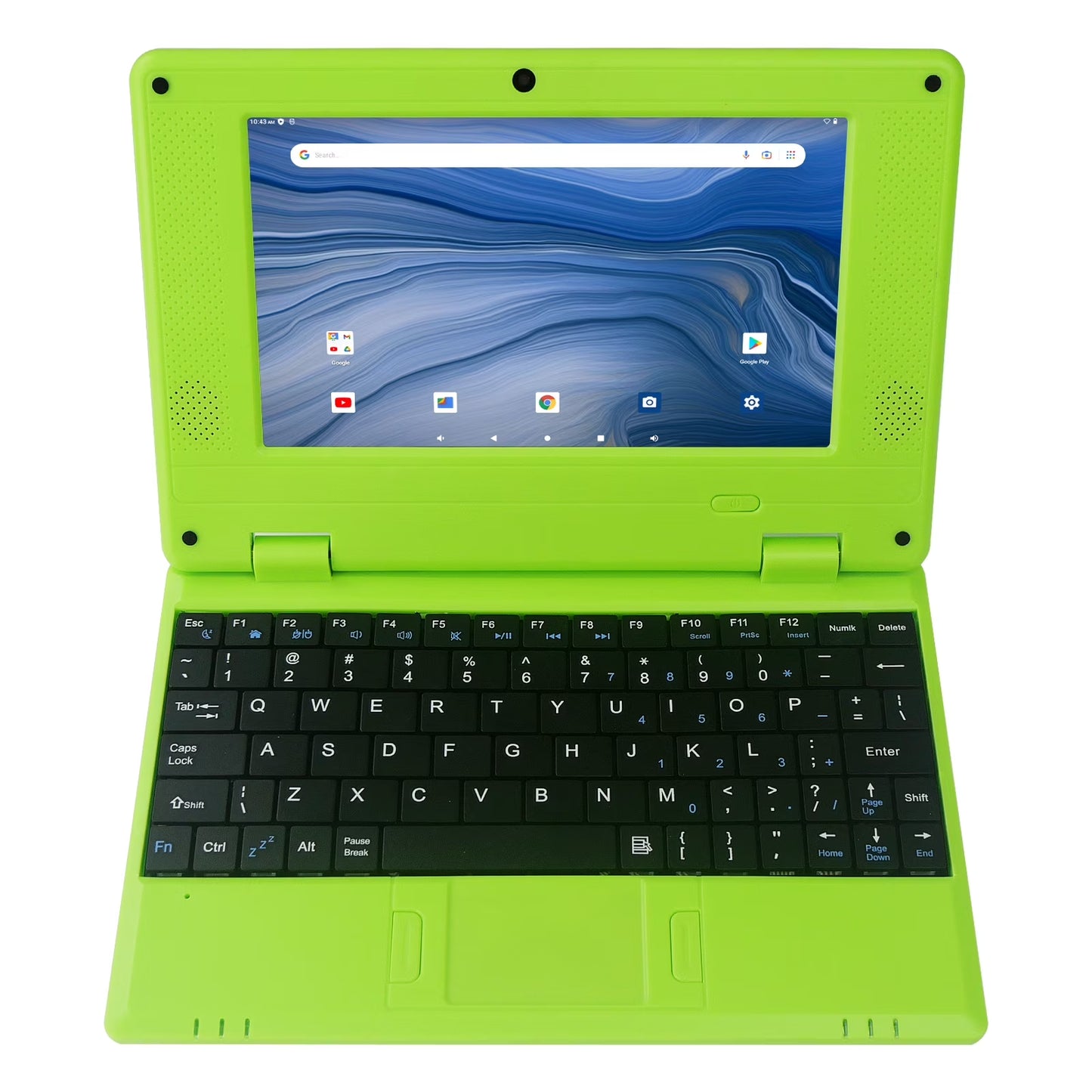 7" Inch Portable Kids Laptop Computer Powered by Linux-Android 12 Operating System- Green