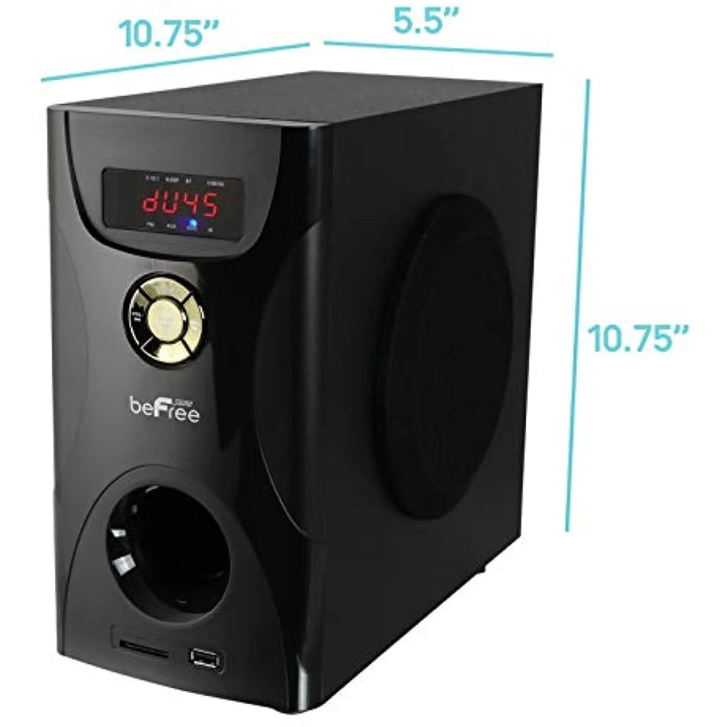 5.1 Channel Surround Sound Bluetooth Speaker System in Black - Reconditioned