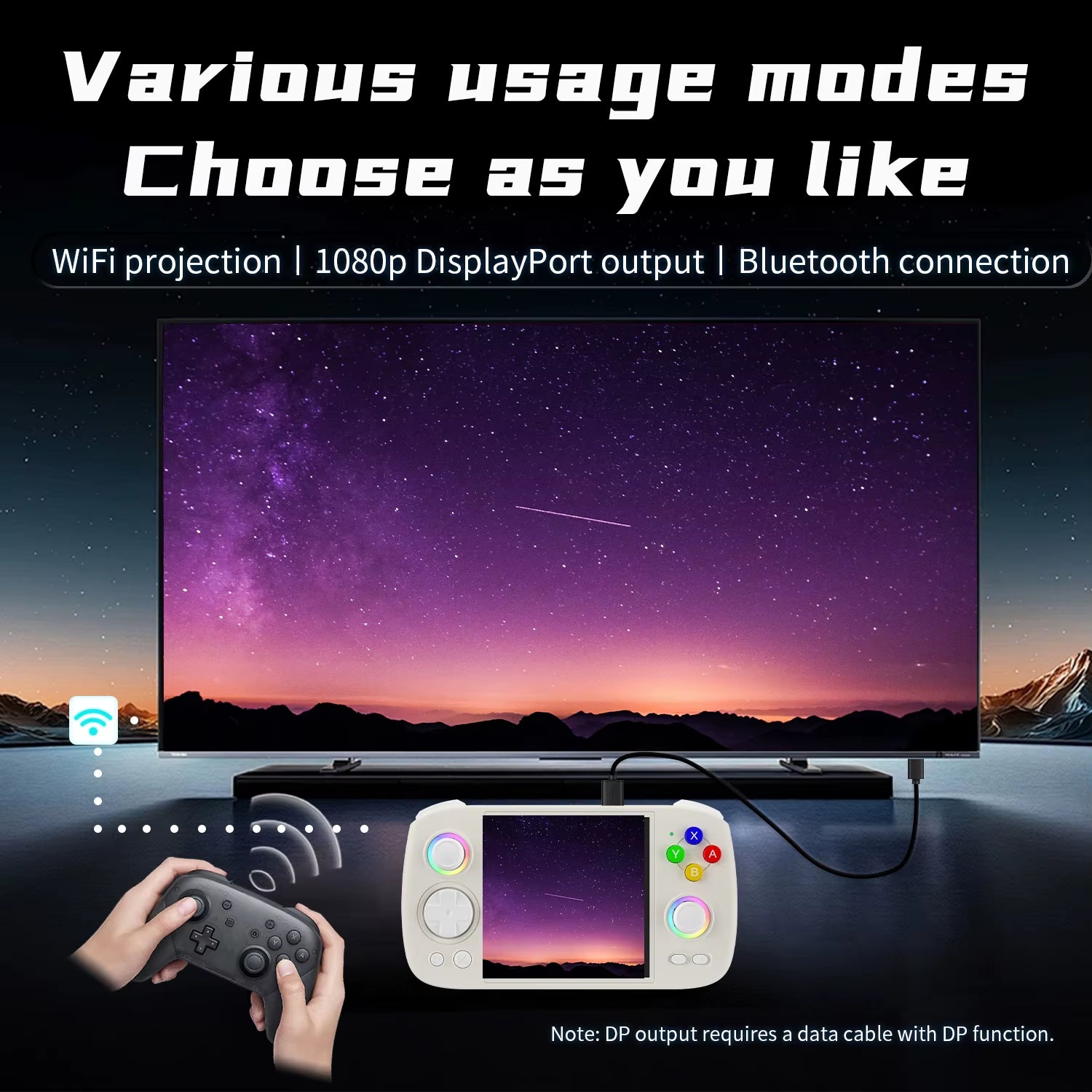 RG Cube Retro Handheld Game Console 3.95" IPS Touch Screen Android 13 RGB Lighting Hall Joystick Support WIFI Streaming