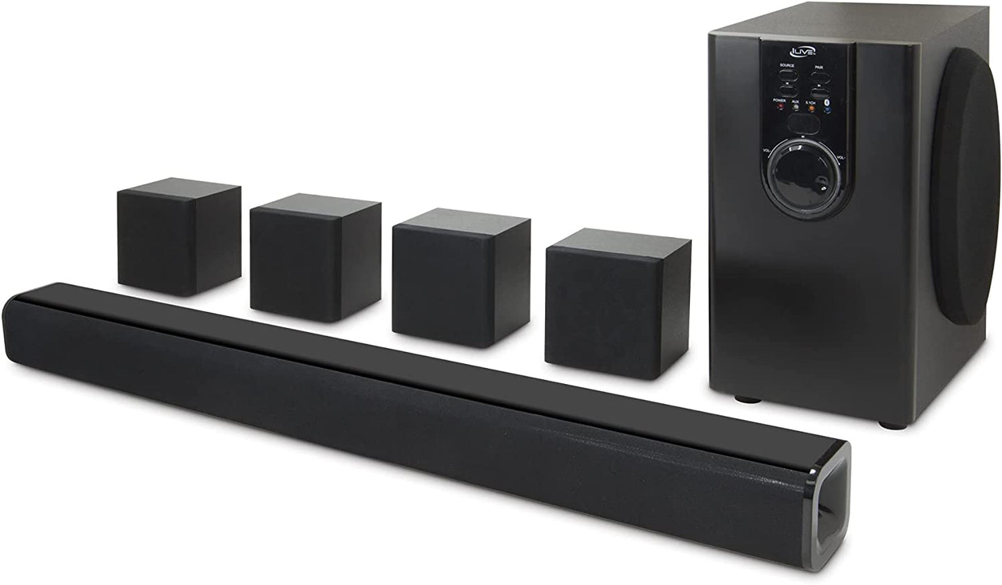 Barra De Sonido Para TV Altavoces Con Subwoofer Bluetooth Cine Teatro En Casa