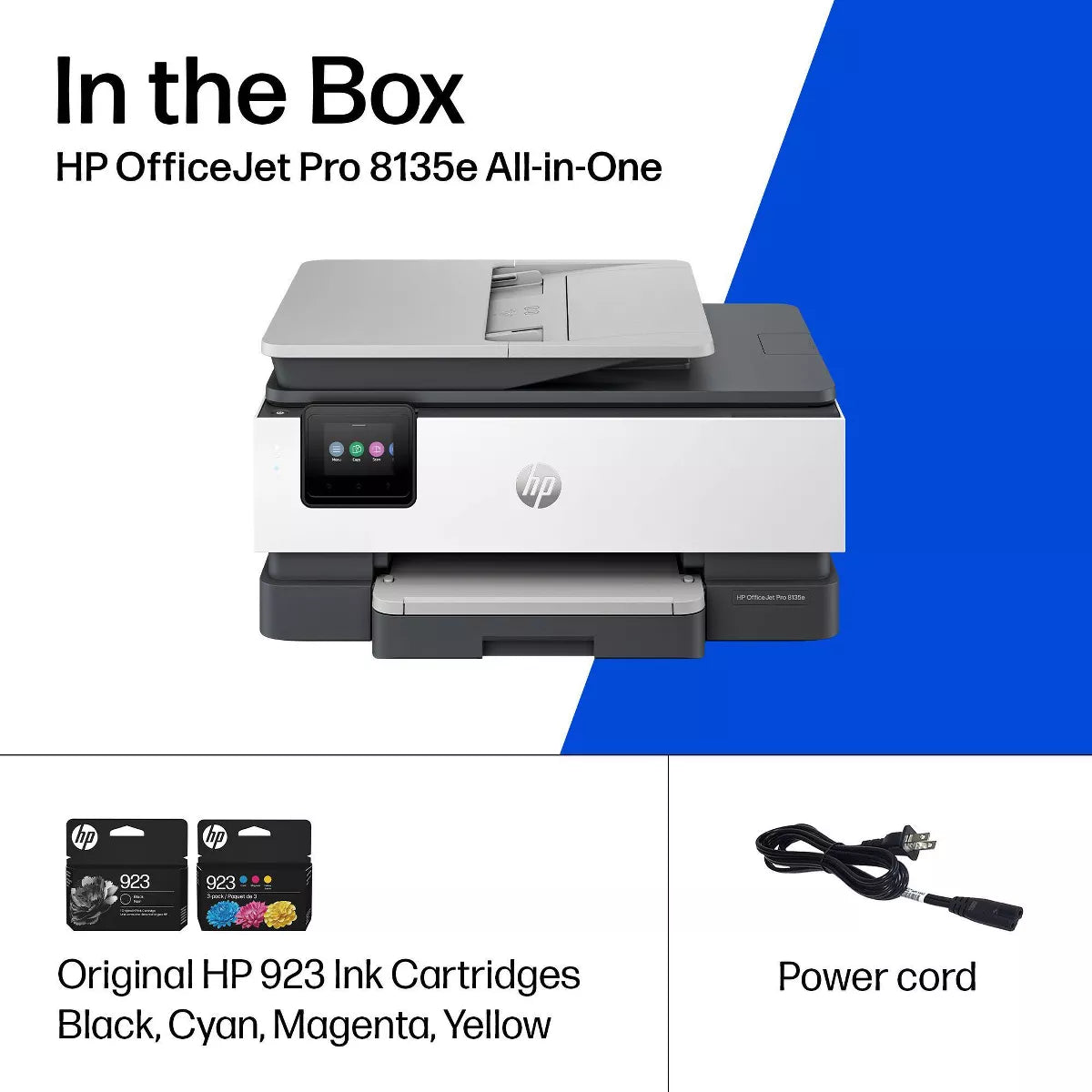 HP Officejet Pro 8135E Wireless All-In-One Color Printer Scanner Copier with 3 Months Free Instant Ink (40Q35A): Inkjet, USB, Bluetooth