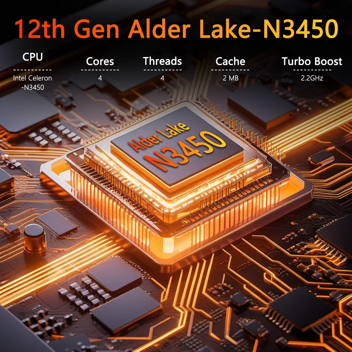 14.1" Laptop Computer, 6GB RAM 128GB SSD, Intel N3450 , HD Display, Windows 11 , Wifi5 BT5.0, Laptop for Business, Student, Office