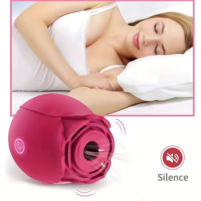 Powerful Sucking Rose Vibrator Toy for Women Vacuum Stimulator Oral Nipple Clit Sucker Female Sex Toys Goods for Female Adults