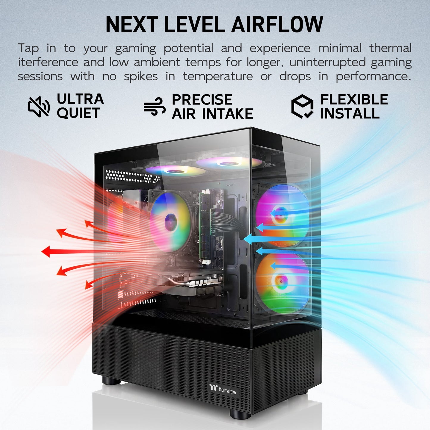 Gaming PC Desktop Computer, Intel Core I7 up to 4.0Ghz, Radeon RX 580 8G, 16G RAM, 512GB M.2 SSD, BX3 550W 80PLUS Bronze PSU, Wifi 5, RGB Fan X5, Windows 11 Home, Black PC
