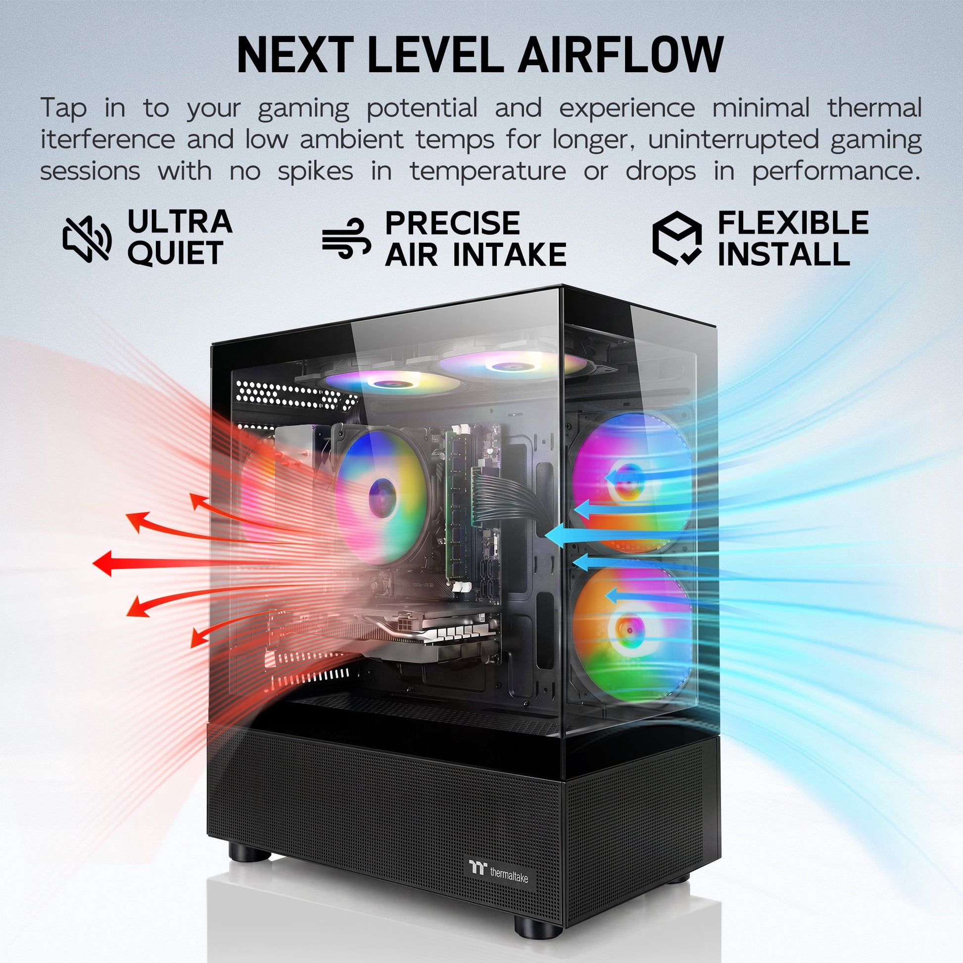 Gaming PC Desktop Computer, Intel Core I7 up to 4.0Ghz, Radeon RX 580 8G, 16G RAM, 512GB M.2 SSD, BX3 550W 80PLUS Bronze PSU, Wifi 5, RGB Fan X5, Windows 11 Home, Black PC