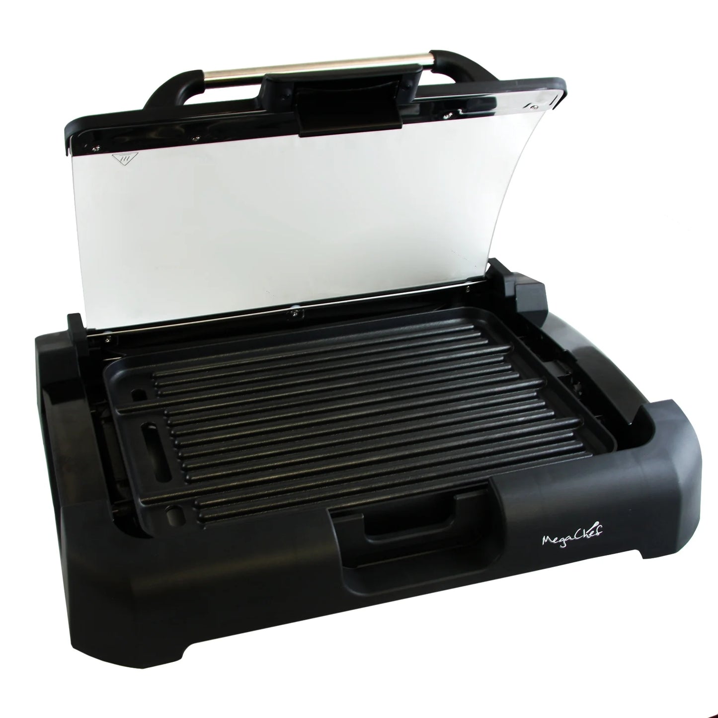 Reversible Indoor Grill and Griddle with Removable Glass Lid