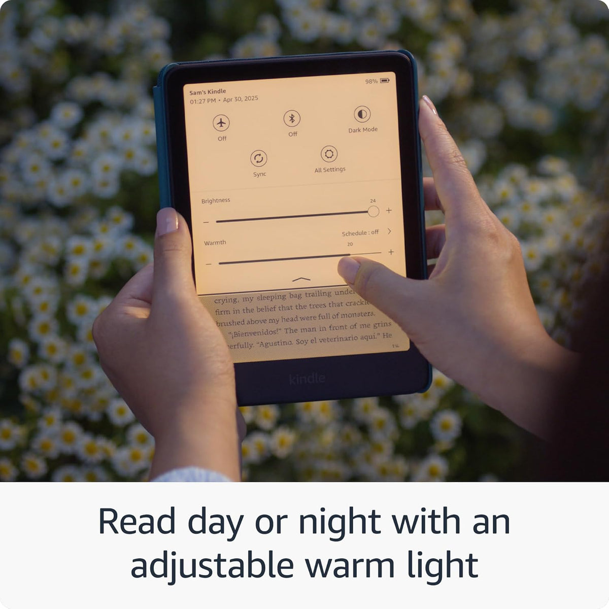 Kindle Paperwhite Bundle: Includes,  Kindle Paperwhite 16GB | Jade, Fabric Cover | Jade, & Power Adapter
