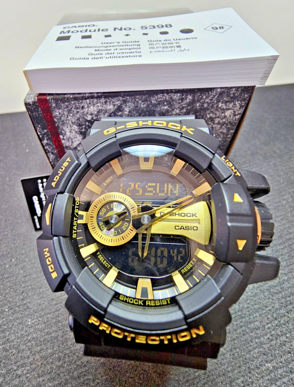 CASIO: G-SHOCK GA-400GB-1A9 - Men'S Watch - Ana Digi - Gold Black - Wrist Watch