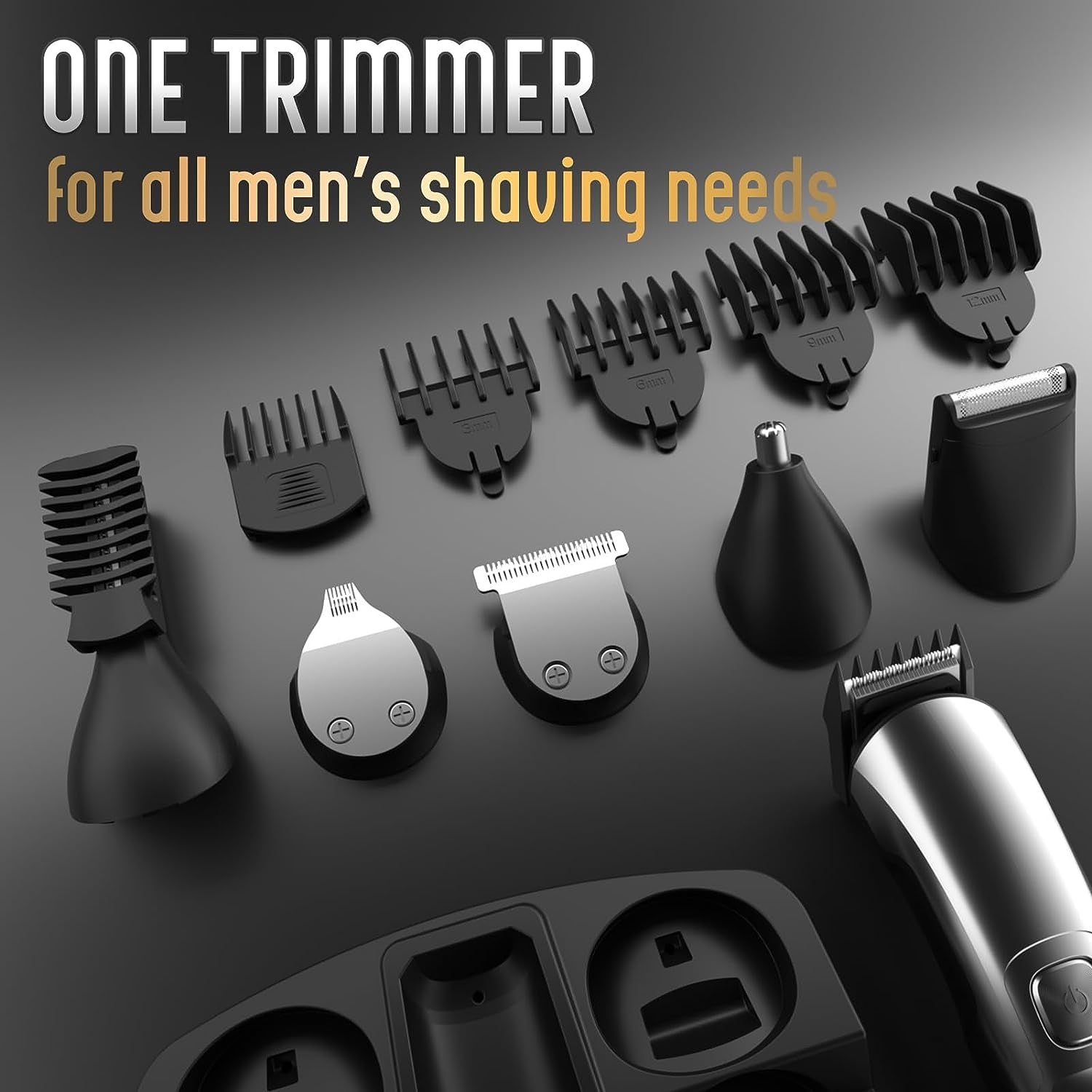 Beard Trimmer for Men | Waterproof Electric Razor & Hair Clipper Grooming Kit Fo