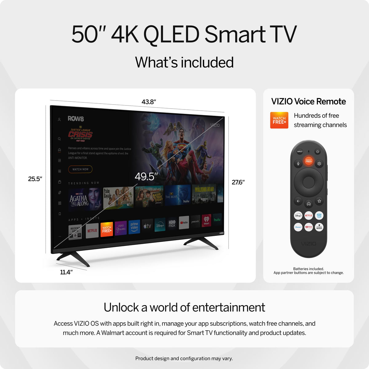50 in Class Quantum 4K QLED HDR Smart TV (VQD50R-10)