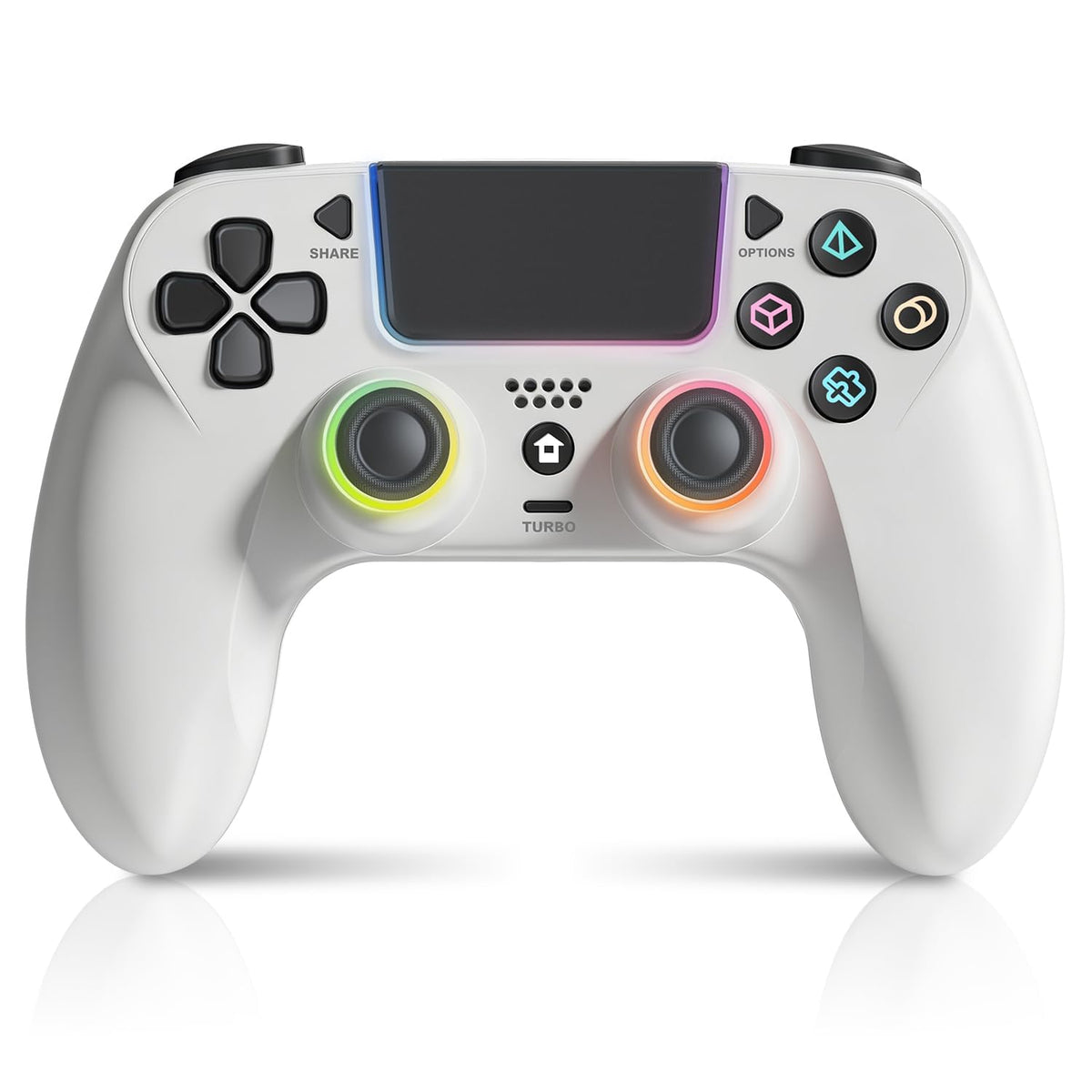 LED Wireless Controller for PS5 with Hall Effect Joystick and Trigger,4 Macron Boutton Extended Grip Controller Compatible with PS5 Pro/Slim, Dual Vibration, Remap/Turbo Function