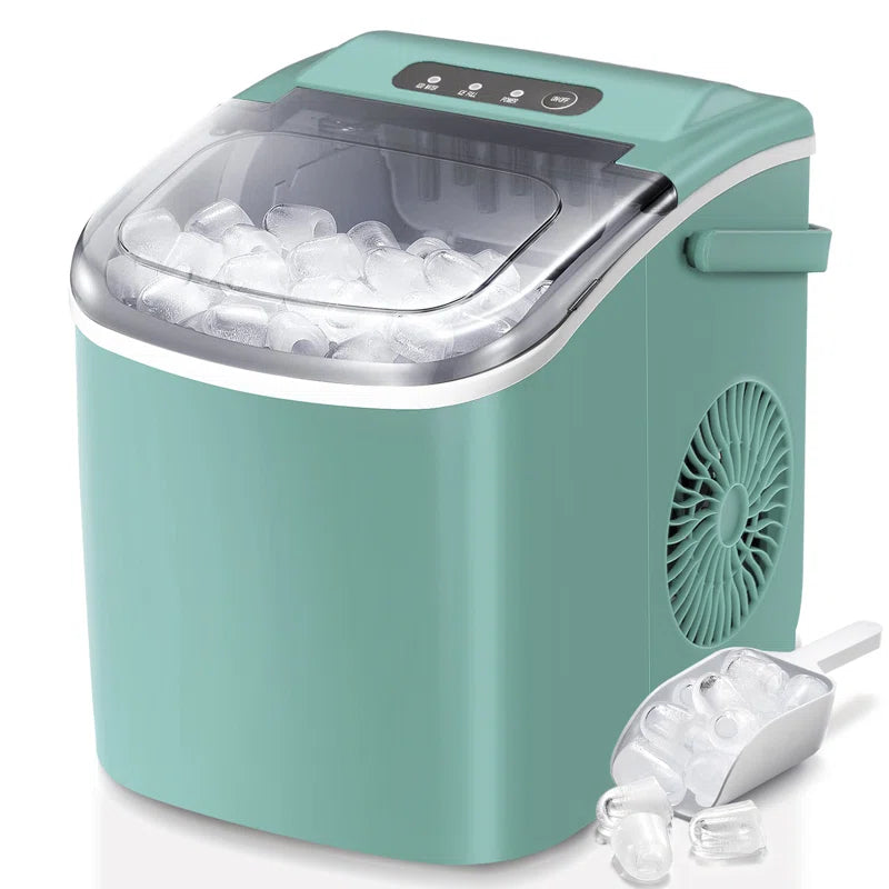 Countertop Ice Maker Ice Machine with Handle,Self-Cleaning Ice Makers, 26Lbs/24H, 9 Ice Cubes Ready in 6 Mins for Home/Kitchen/Bar/Party/Camping