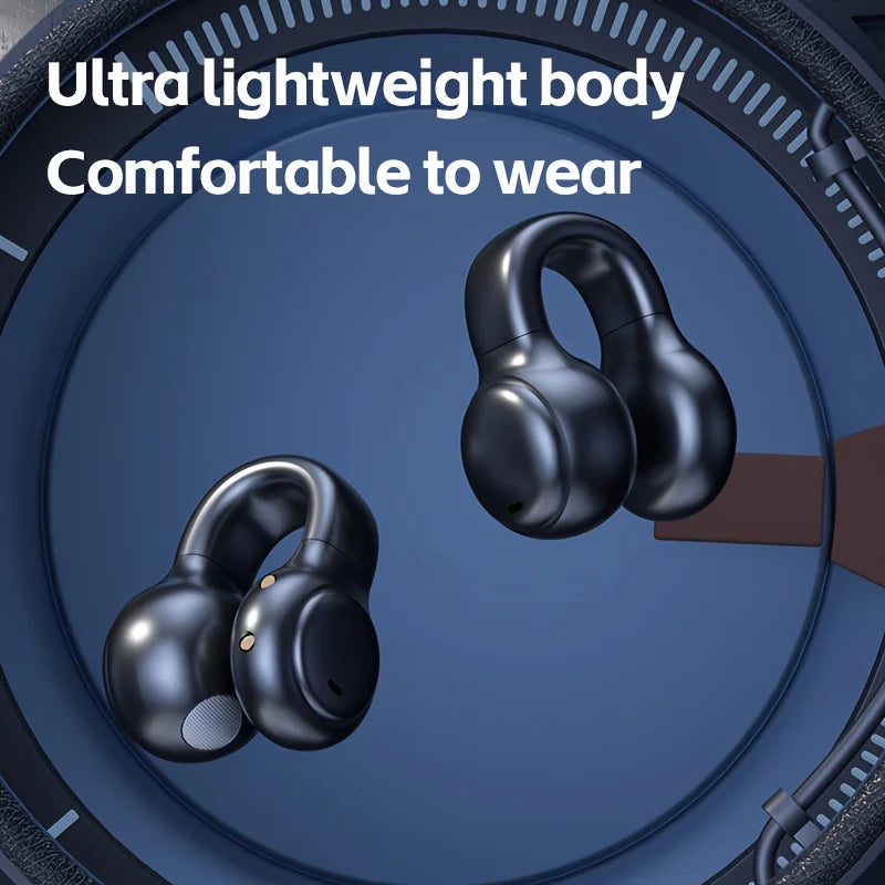 Wireless 5.3Mm Sports Earphones, Clip-On Earphones, Long-Term Use, Surround Sound Design, Sports Noise-Canceling Earphones - TWS