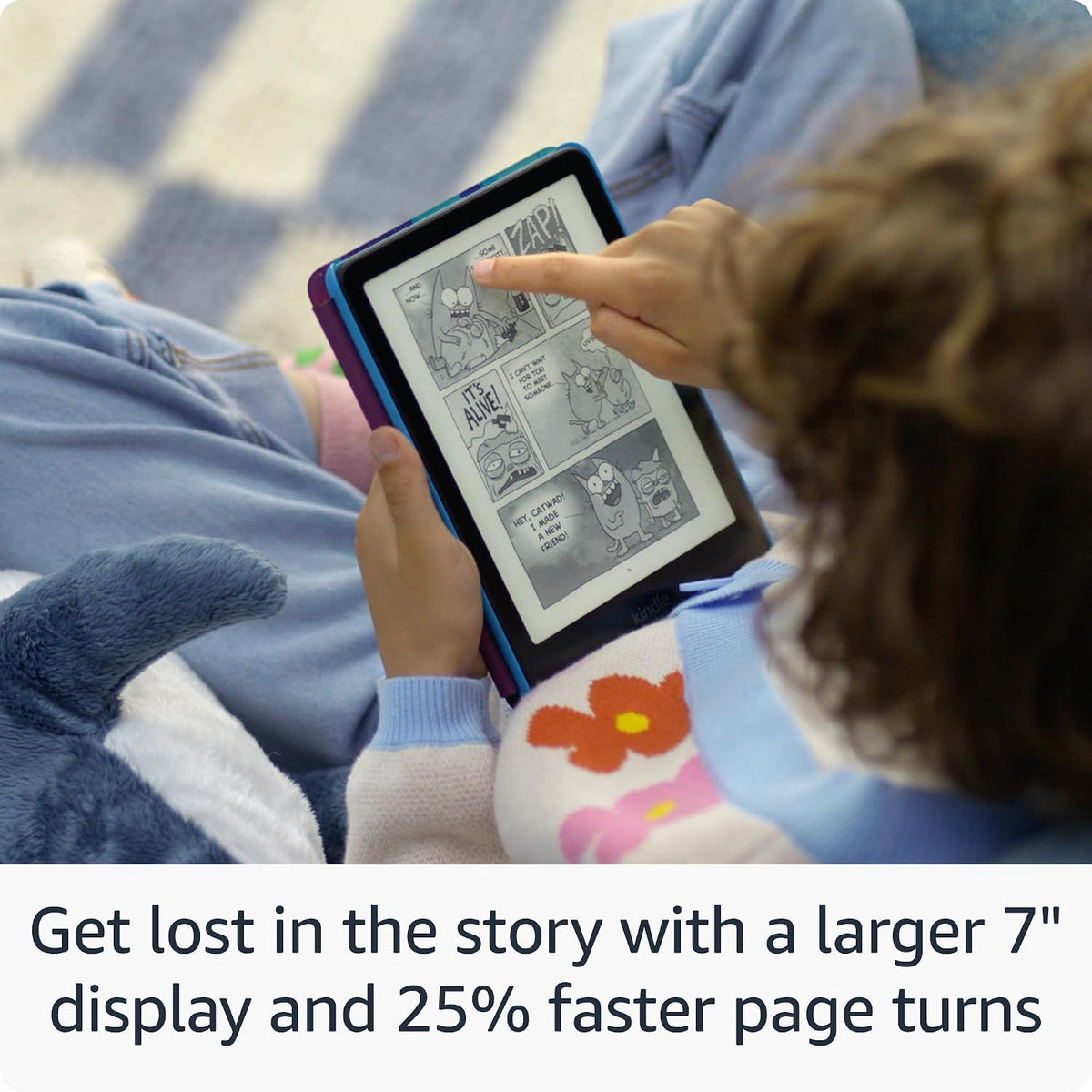 Kindle Paperwhite Kids Essentials Bundle Including All-New Kindle Paperwhite Kids (16GB) - Cyber City and Power Adapter
