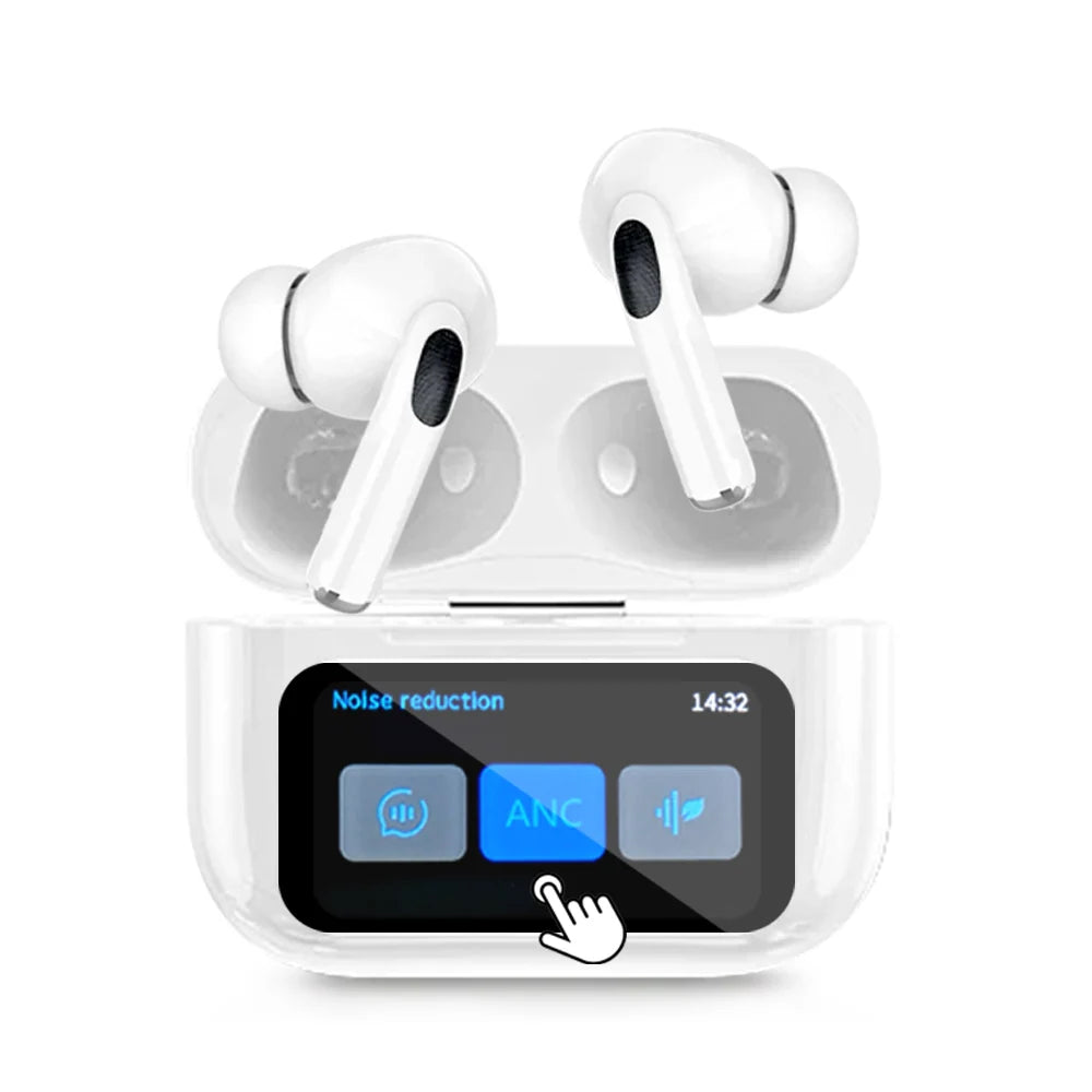 Original  Wireless Bluetooth Earphones ANC Noise Reduction Earbuds HD Mic Call Gamer Earbuds LED Touch Screen Control