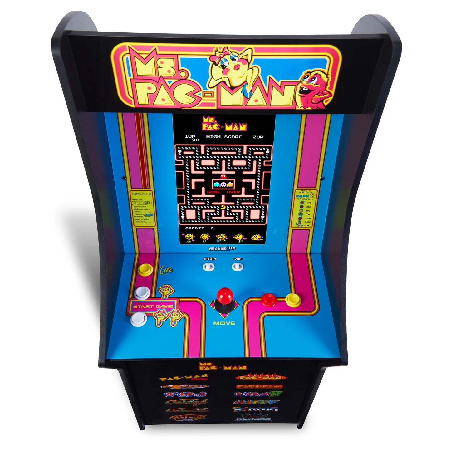 Ms. Pac-Man Classic SE Arcade Machine with 13 Games Included, 4 Feet Tall