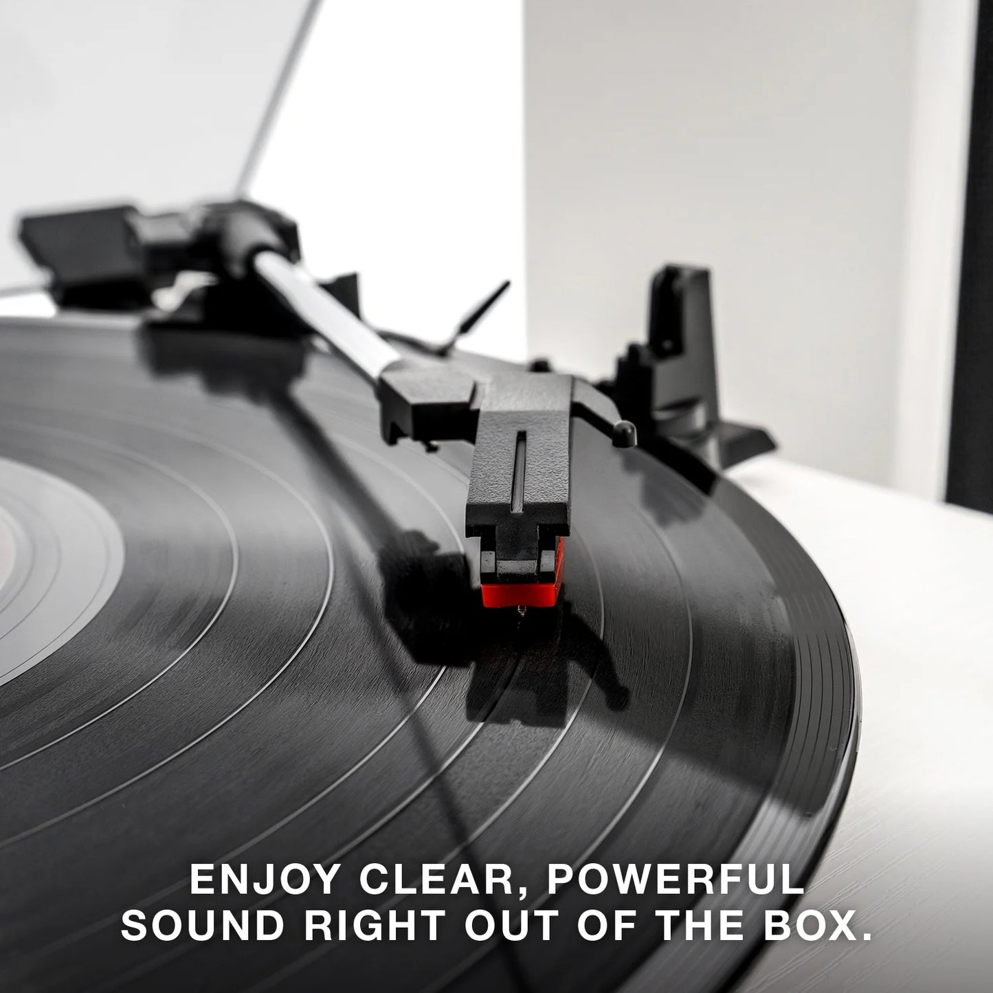 Montauk Bluetooth Turntable System with Bookshelf Speakers (Black)