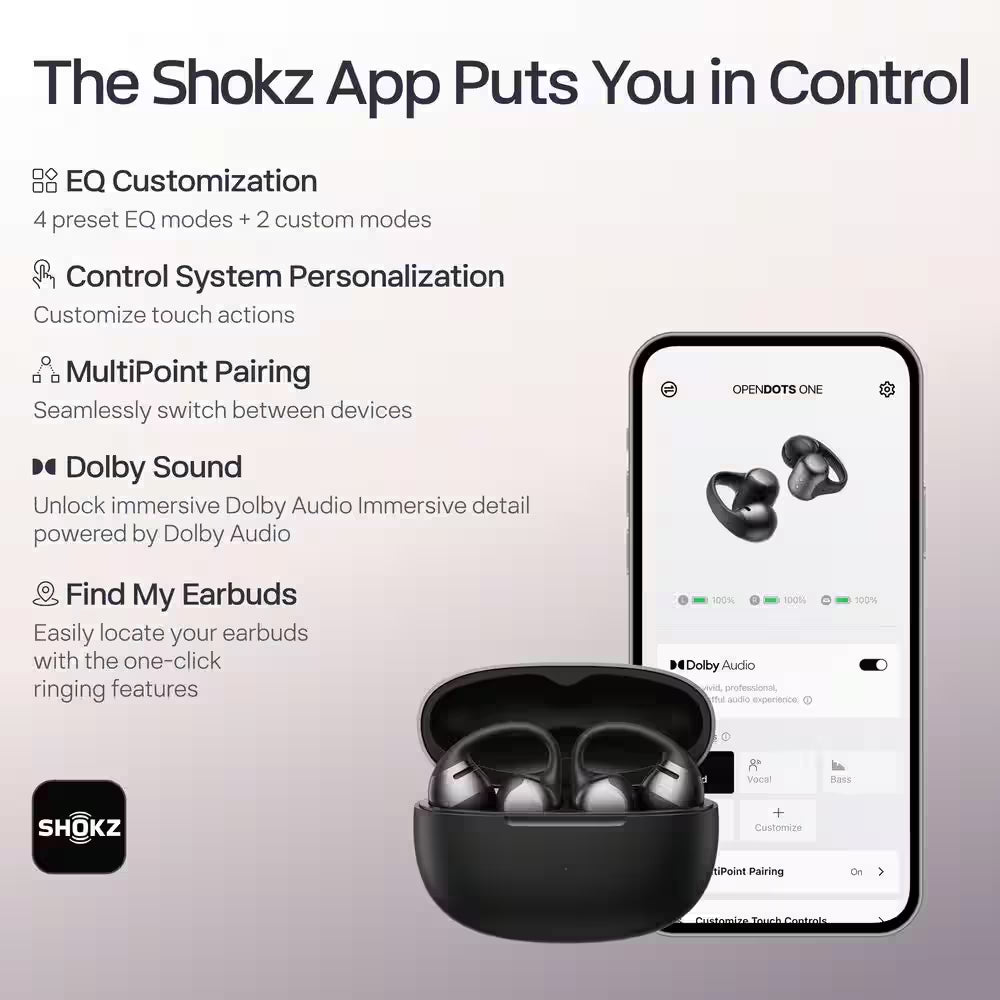 Opendots ONE True Wireless Earbuds Black