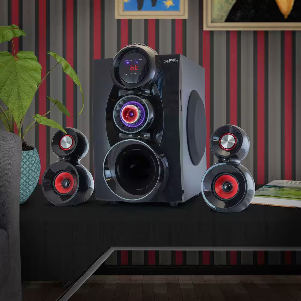 5.1 Channel Bluetooth Surround Sound Speaker System- Red