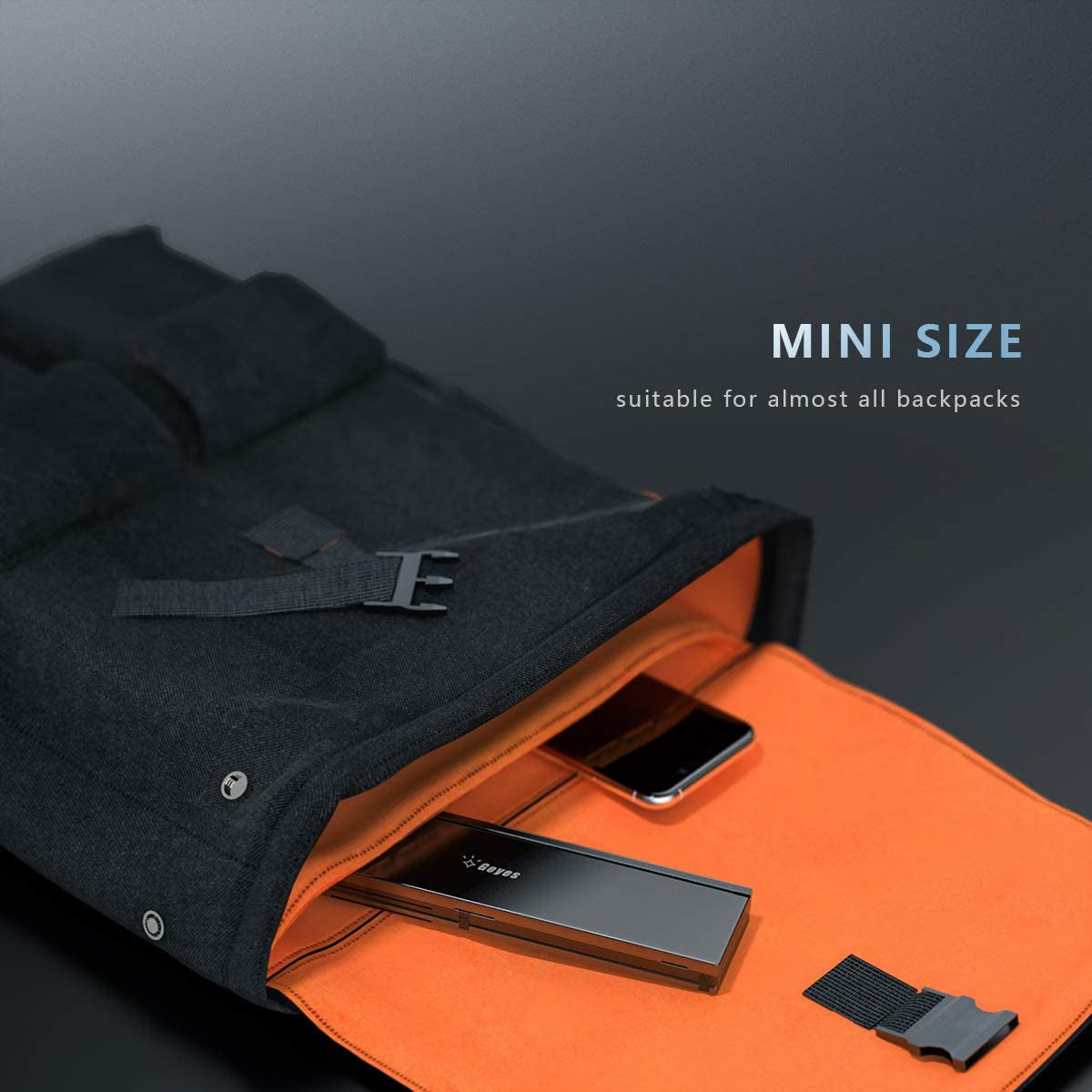 Foldable Bluetooth Keyboard Portable Folding Wireless Keyboard with Portable Pocket Size, Aluminum Alloy Housing for Iphone,Ipad, Tablet,Laptops and Smartphones (Black)