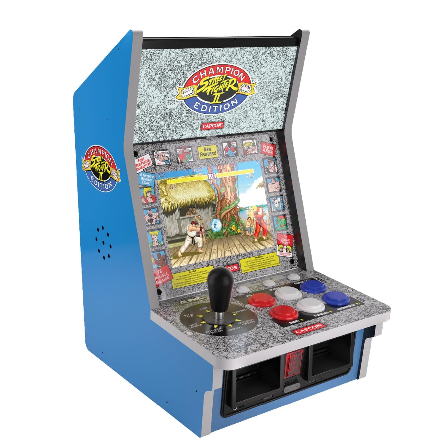 Evercade Alpha Street Fighter Bartop Arcade - Pre-Assembled Unit with Competition-Grade Arcade Controls + 8” High-Resolution IPS Screen