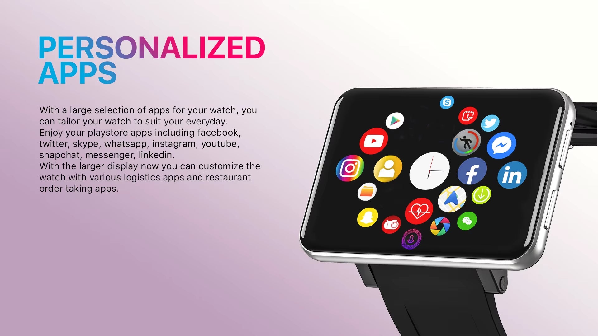 DM100 4G 2.86 Inch Screen Smart Watch Android 7.1 OS Phone 3 GB 32GB 5MP Camera 480*640 Ips Screen 2700Mah Battery Smartwatch
