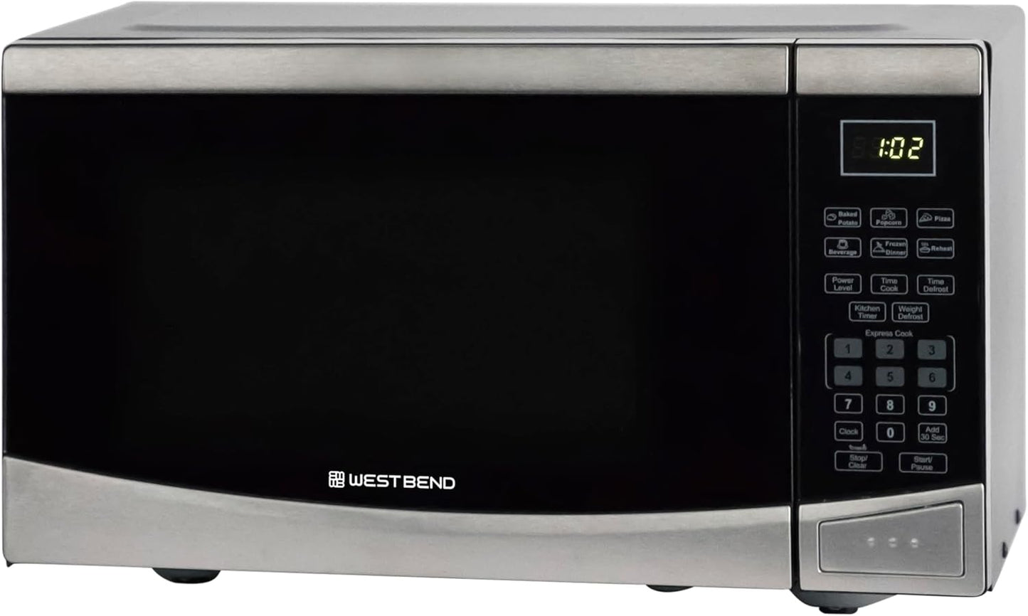 Microwave Oven, 900W, 0.9 Cu. Ft., in Stainless Steel
