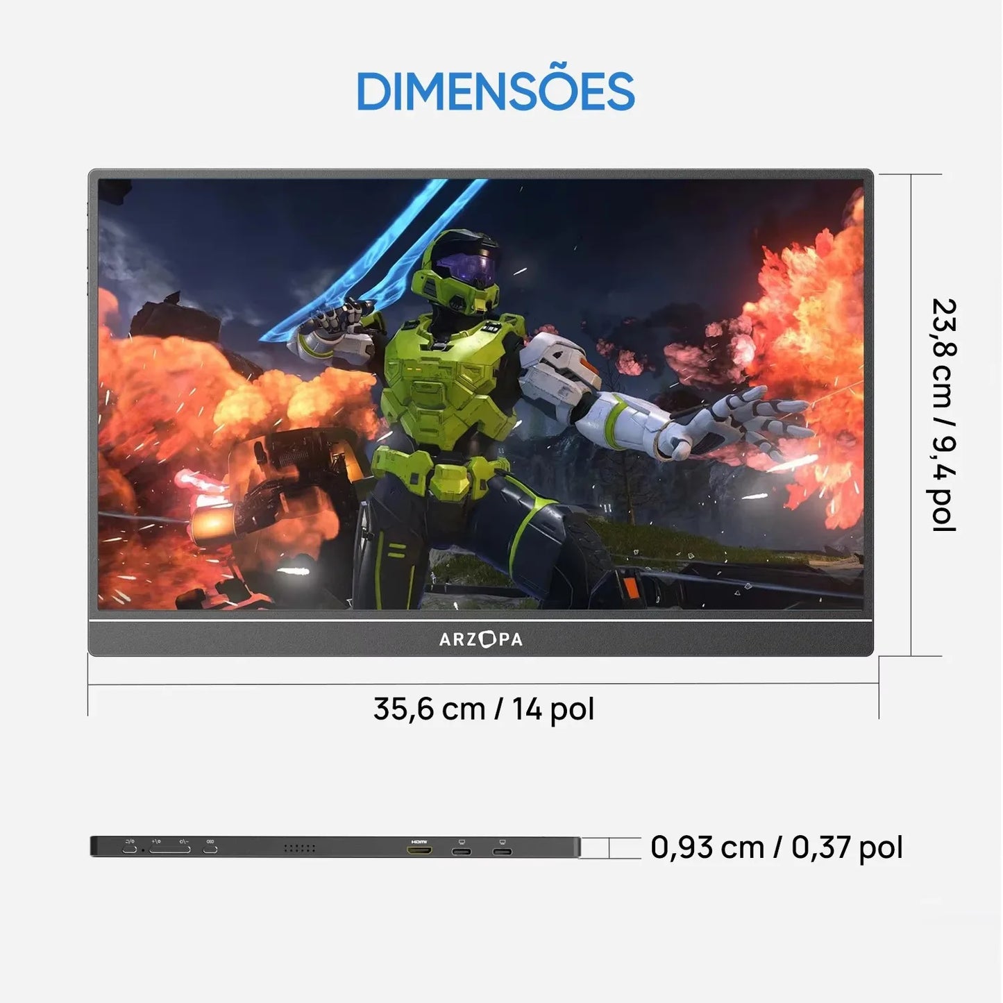 16.1" 144Hz 100% Srgb 1080P FHD Portable Gaming Monitor HDR External Second Screen for Switch, Xbox,Ps5,Laptop,Pc,Z1Fc