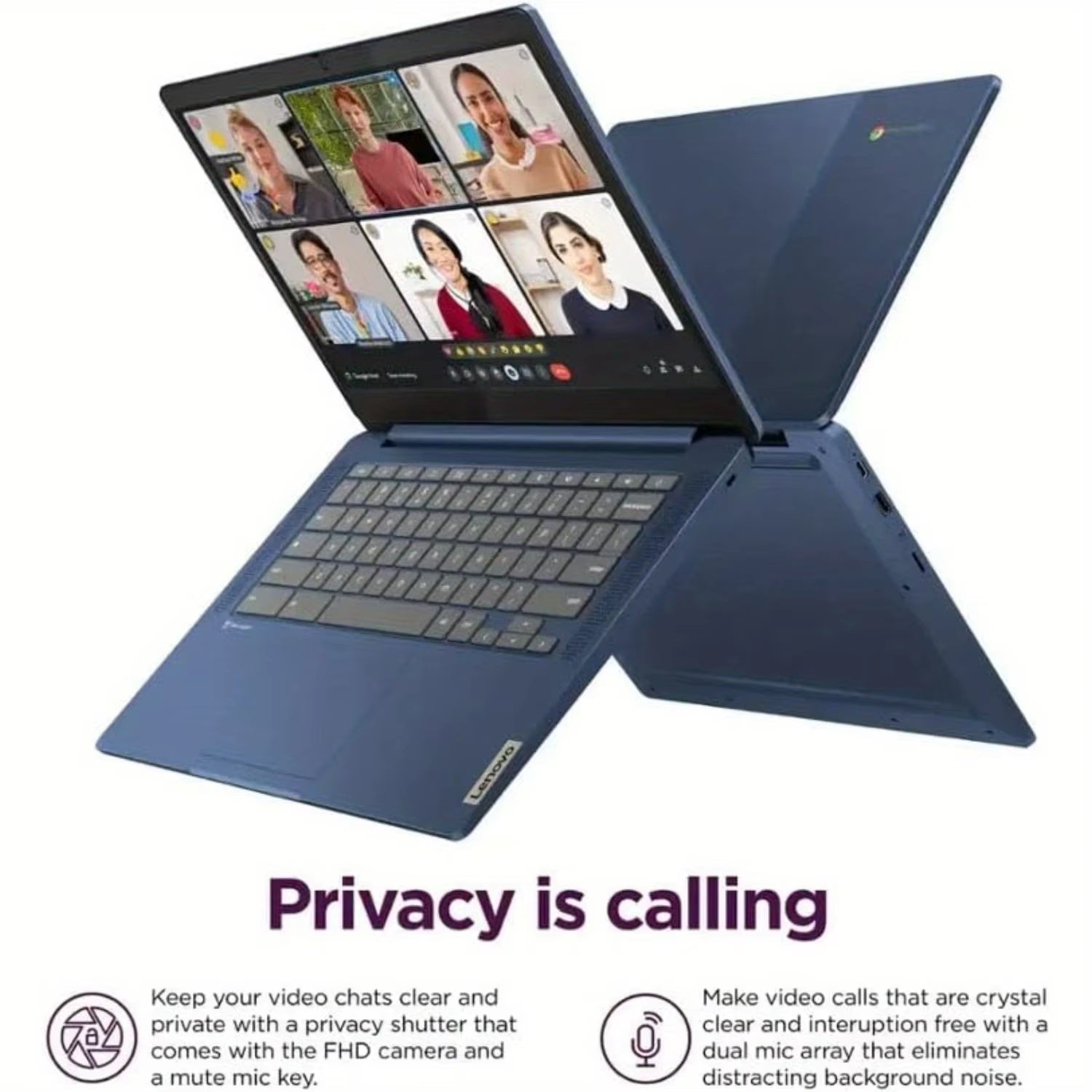 Lenovo Ideapad Slim 3 14'' Full HD Chromebook, Kompanio 520,4GB RAM,320GB Storage(64Gb Emmc+256Gb SD Card),Chrome OS