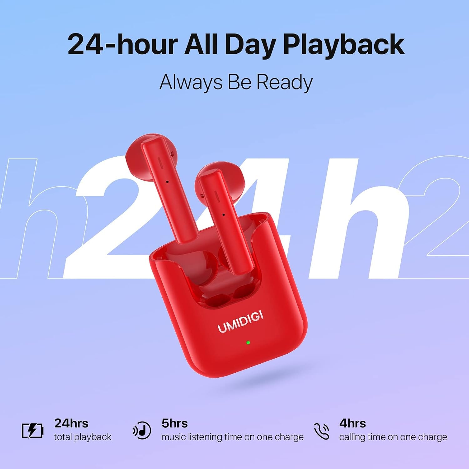 Wireless Earbuds, Airbuds U Wireless Headphones with Microphones, Bluetooth 5.1 Earphones In-Ear, Touch Control Bluetooth Earbuds, 24H Playing Time for Work, Home Office